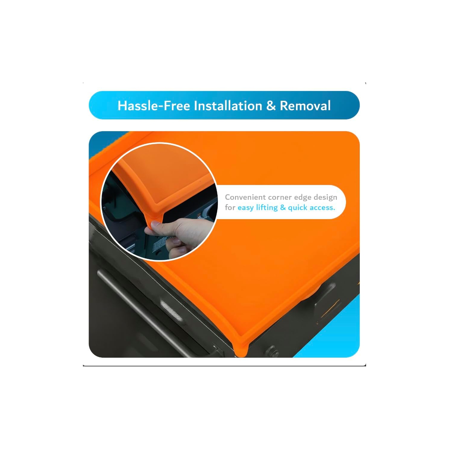 TUDIA Silicone Griddle Cover for Blackstone Omnivore Heavy Duty 36 Inch - Orange