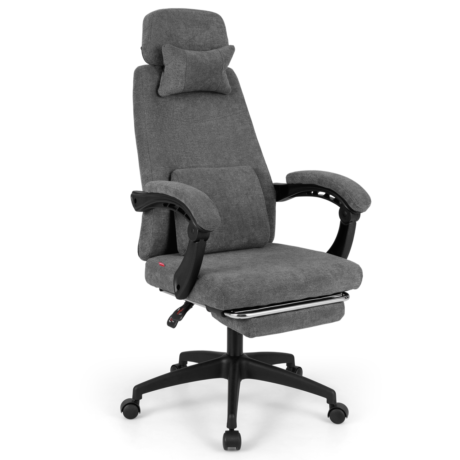Gymax Reclining Home Office Chair Retractable Footrest High-Back Ergonomic Executive