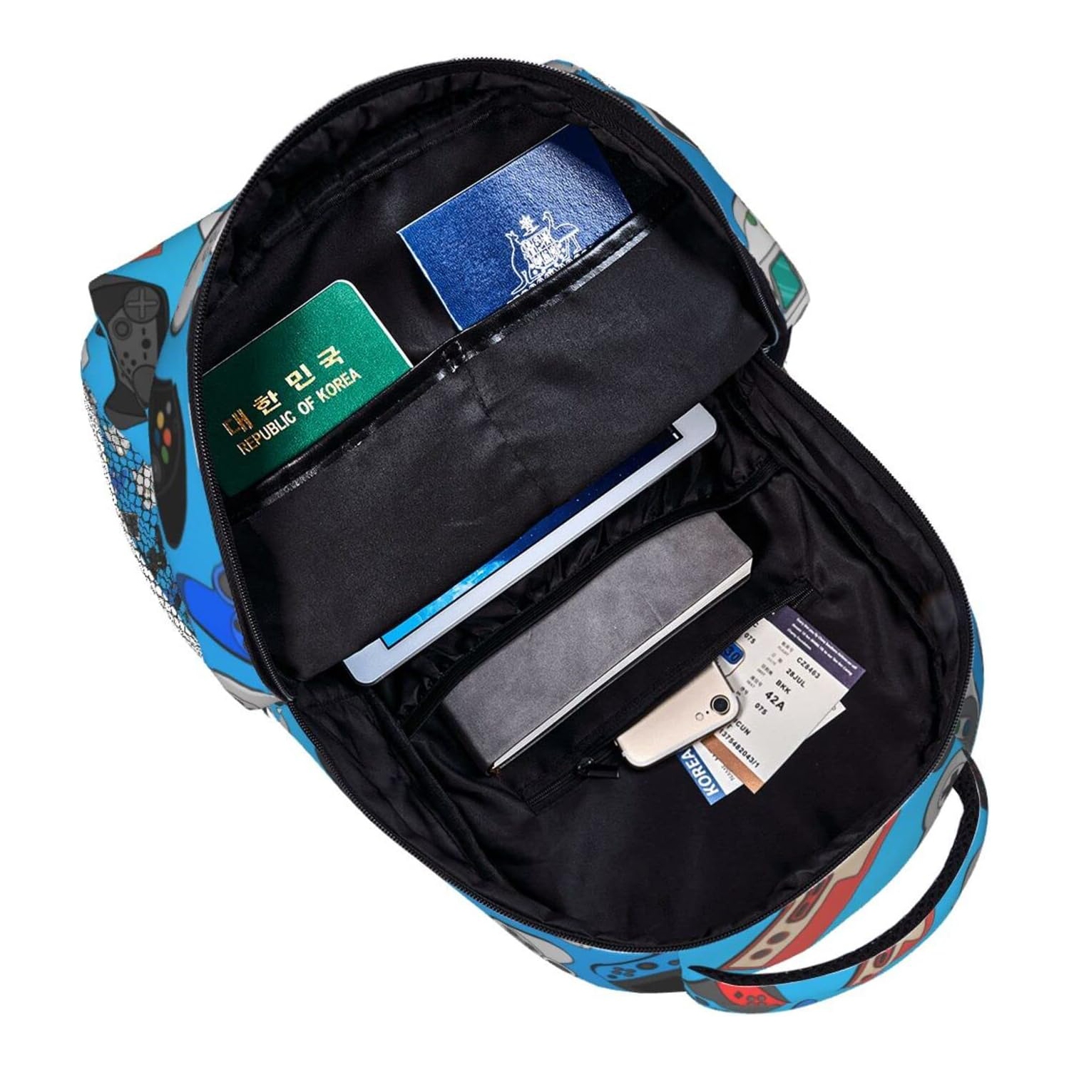 Backpack School Bag For Students Teens Men Women Laptop Backpacks Travel Daypack Bag With Multiple Pockets, Video Game#03, One Size, Daypack Backpacks