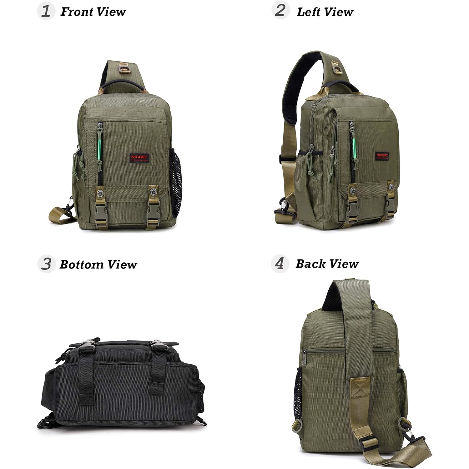 Sling Bags Chest Shoulder Backpacks, 13.3'' Laptop Backpack Crossbody Messenger Bag Travel Outdoor Men Women