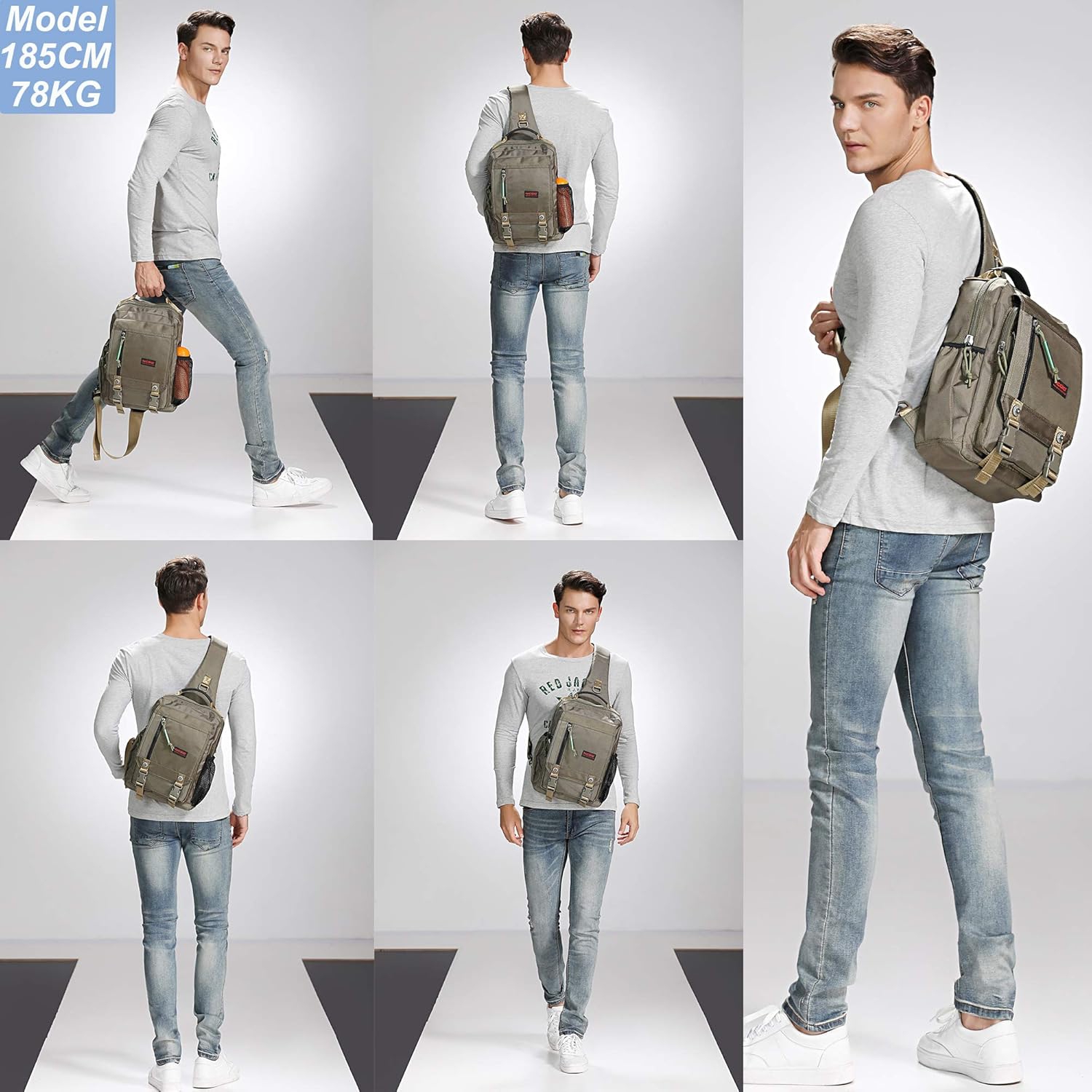 Sling Bags Chest Shoulder Backpacks, 13.3'' Laptop Backpack Crossbody Messenger Bag Travel Outdoor Men Women