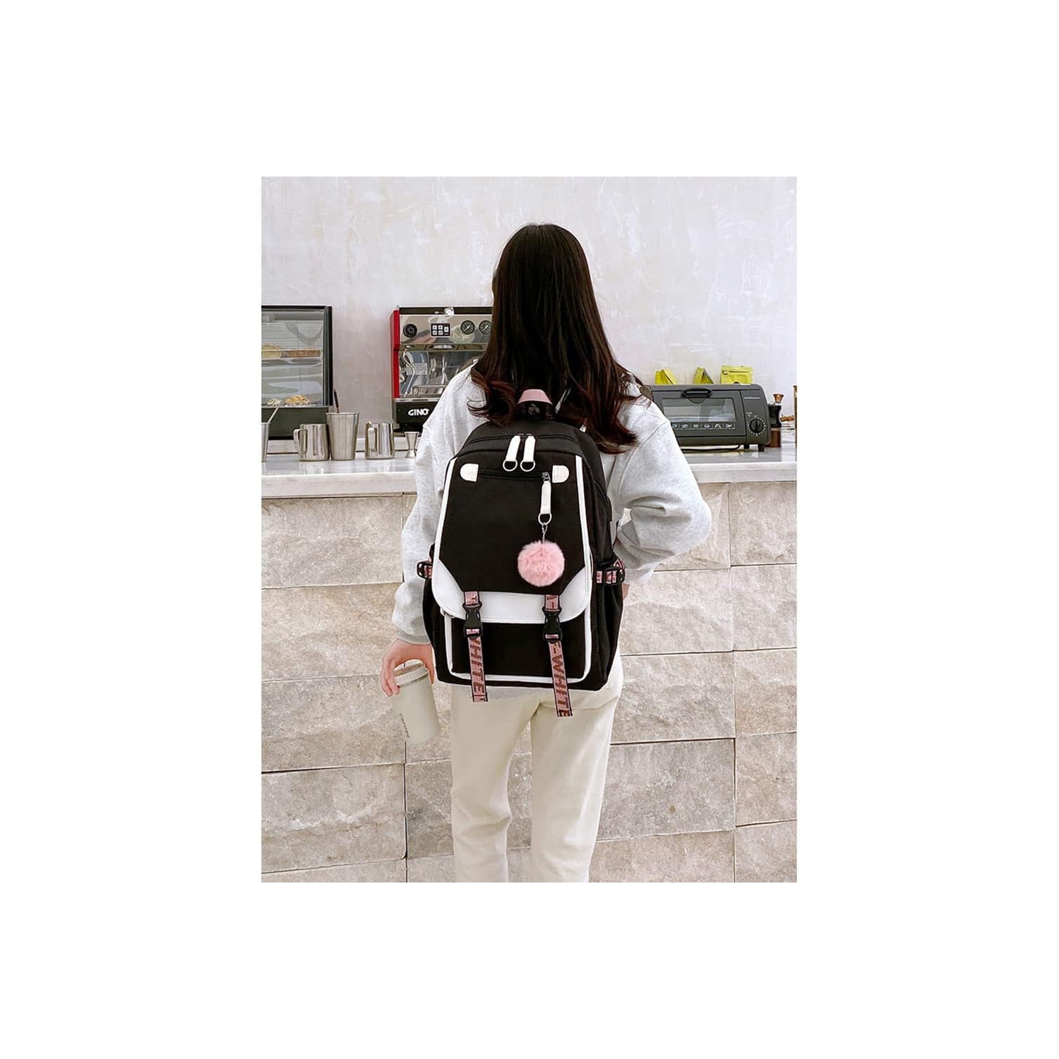 Kids Backpacks For Teen Girls With USB Port, cute black backpack Can Hold 15.6in Notebook,Tablets.Girls Backpack Can Be Used As Gift for Students Or