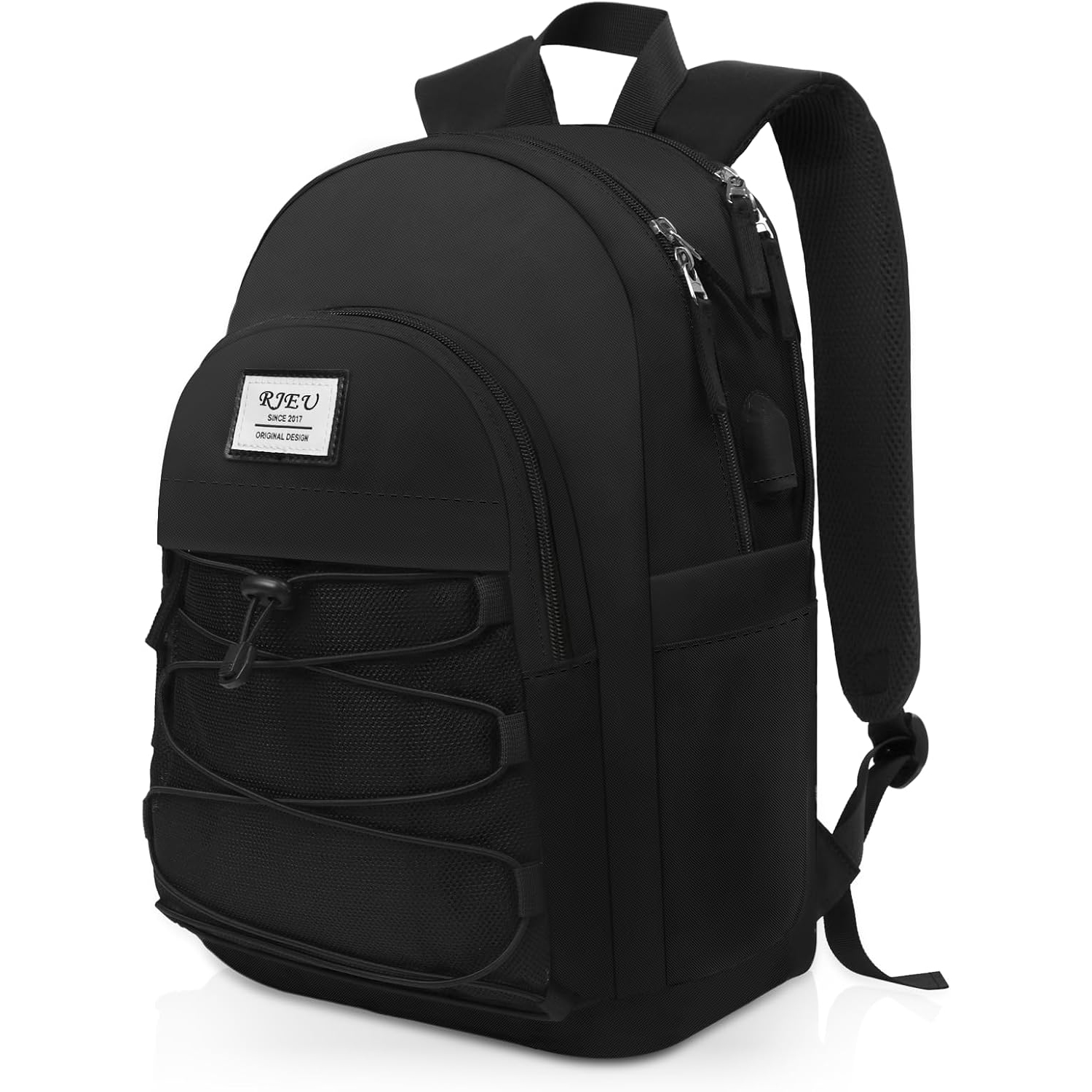 Laptop Backpacks 15.6 Inch,School Bags,College Backpack Aesthetic Cute Bookbag for Girl Boy Teens Student Travel(Black)