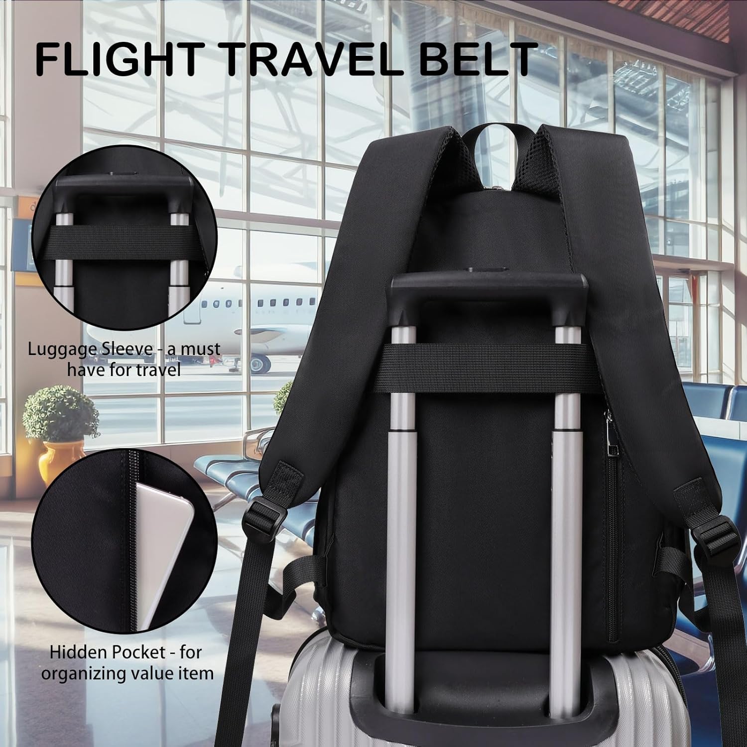 Laptop Backpacks 15.6 Inch,School Bags,College Backpack Aesthetic Cute Bookbag for Girl Boy Teens Student Travel(Black)