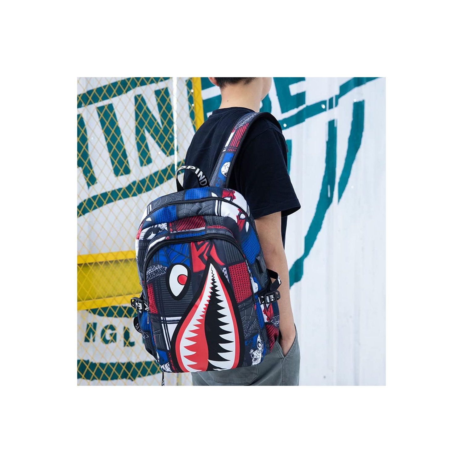 Boys' backpack School Backpack,Stylish backpack with USB port.Laptop Backpack can hold 15.6in Notebook