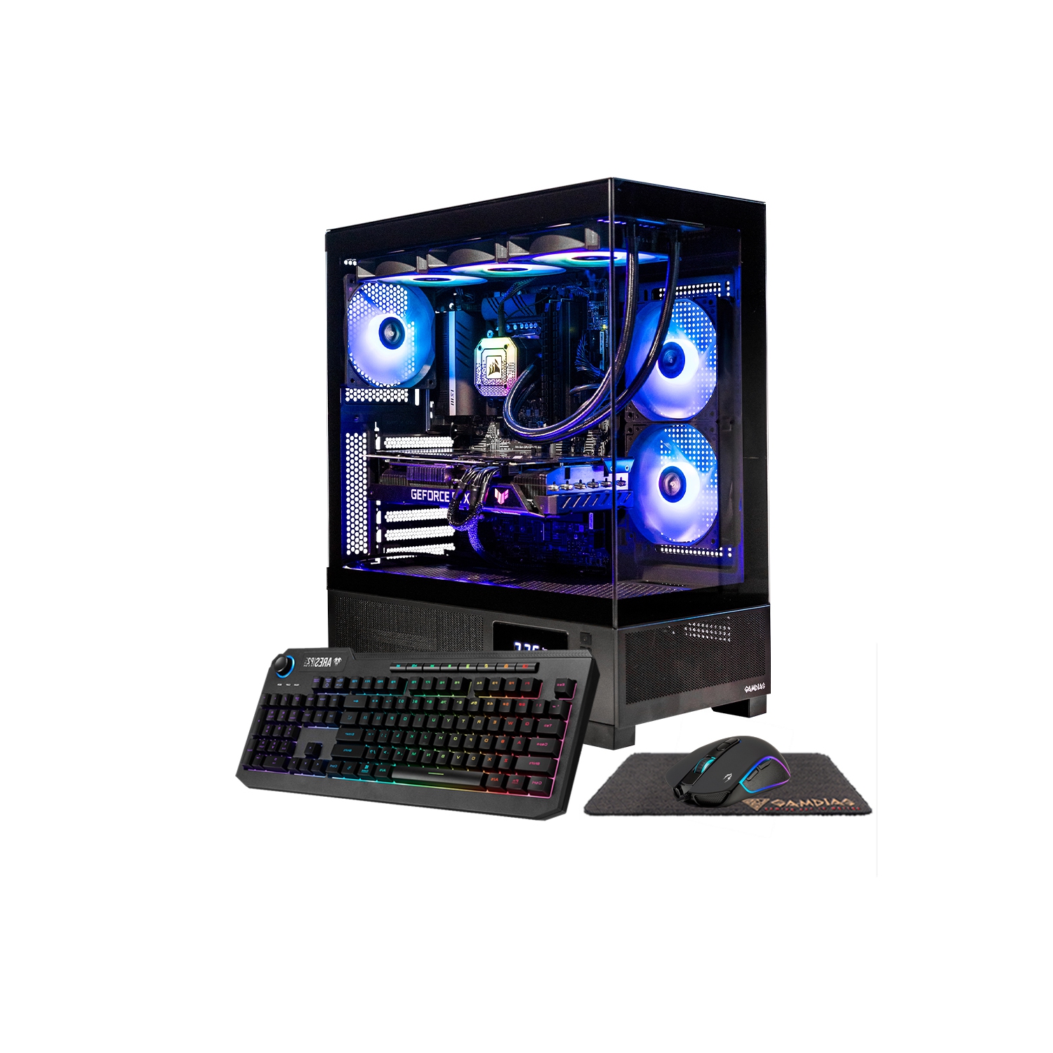 Gigatech Gaming Omega 3 Gaming PC Desktop - Intel Core Ultra 7 265K 5.5GHz 20-Core CPU, NVIDIA RTX 5070 GPU, 32GB DDR5 6000MHz, 1TB SSD + 2TB HDD,