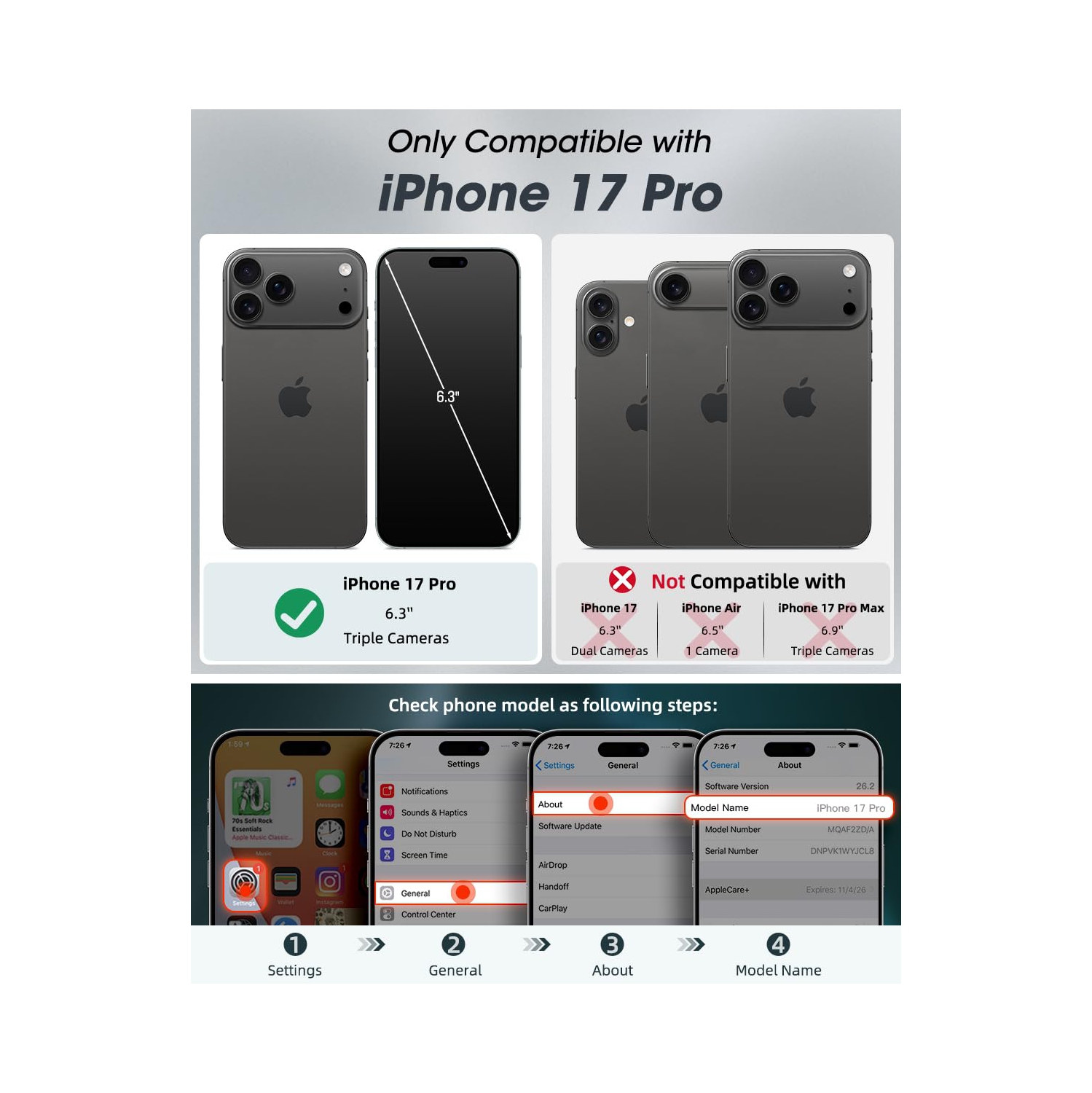 iPhone 17 Pro Case Wallet, RFID Blocking Card Holder for Women and Men Fashion PU Leather Magnetic Snap Flip Zipper Phone Case with Shoulder Wrist