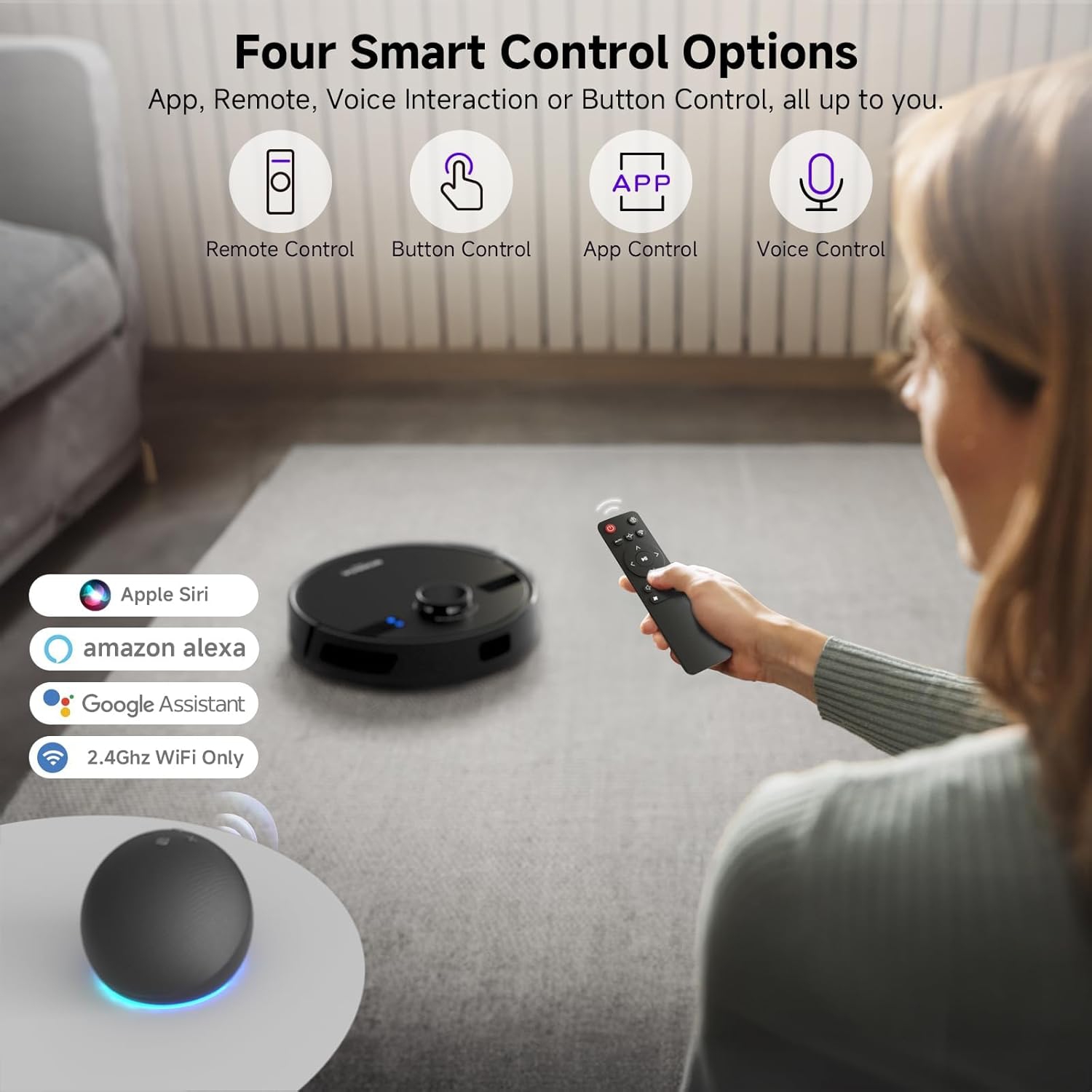 MONSGA Robot Vacuum & Mop - 5000 Pa Self-Emptying Auto-Dock with 3.5 L / 60-Day Capacity, LiDAR Mapping & Navigation, 180-Min Runtime, Wi-Fi / App /