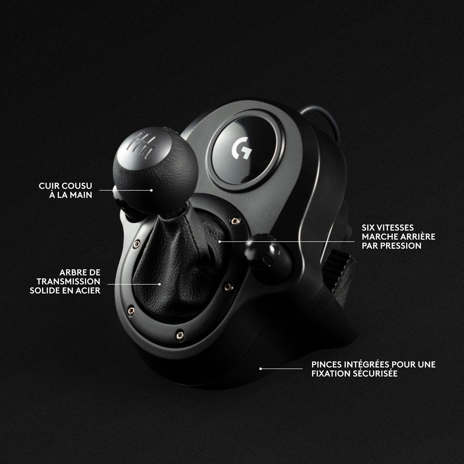 Volant de course et pédales G923 de Logitech avec levier de vitesses Driving Force pour PS5/PS4/PC - Noir