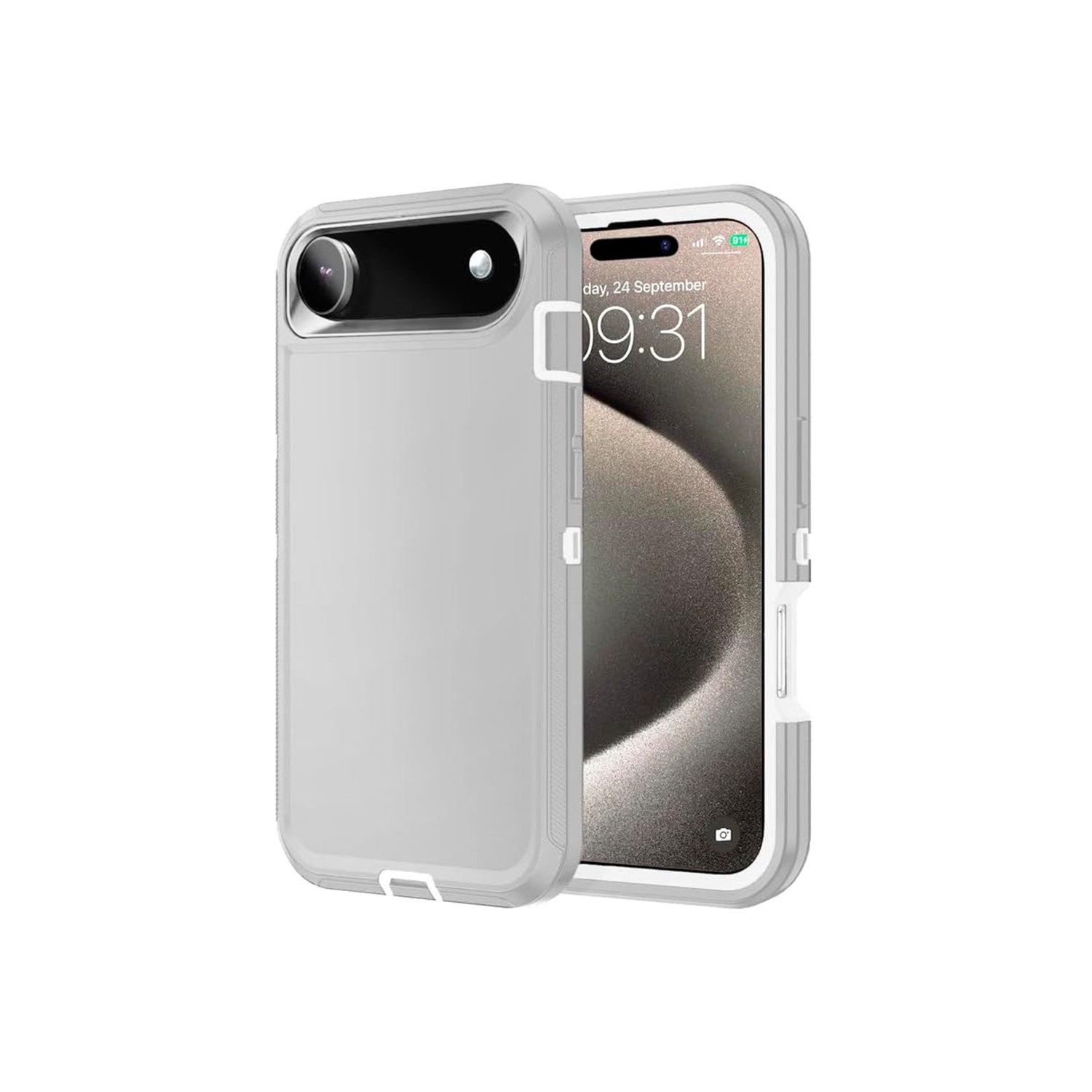 [CS] Triple 3 Layers Shockproof Heavy Duty Defender Hard Case for iPhone 17 Air, Grey