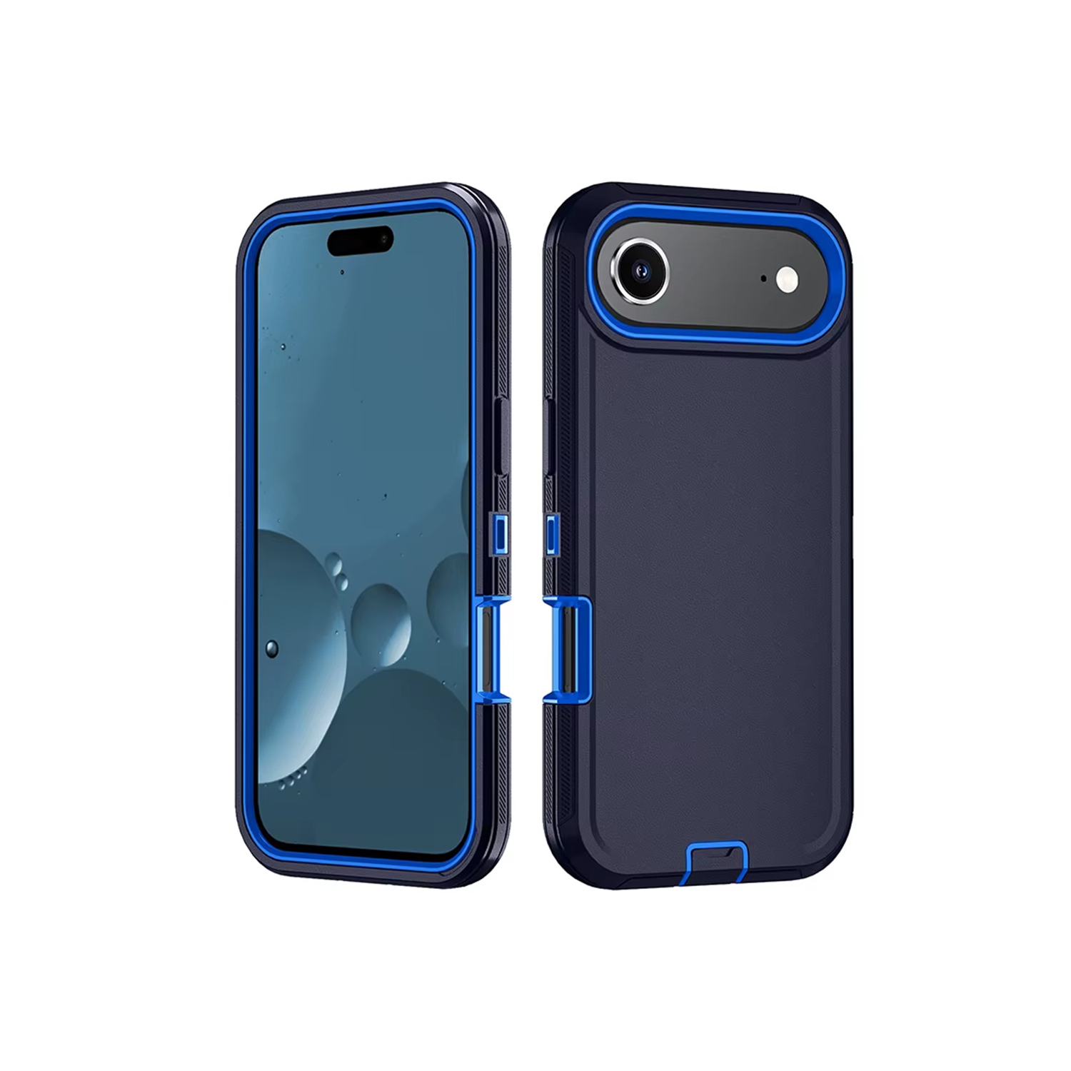 [CS] Triple 3 Layers Shockproof Heavy Duty Defender Hard Case for iPhone 17 Air, Navy