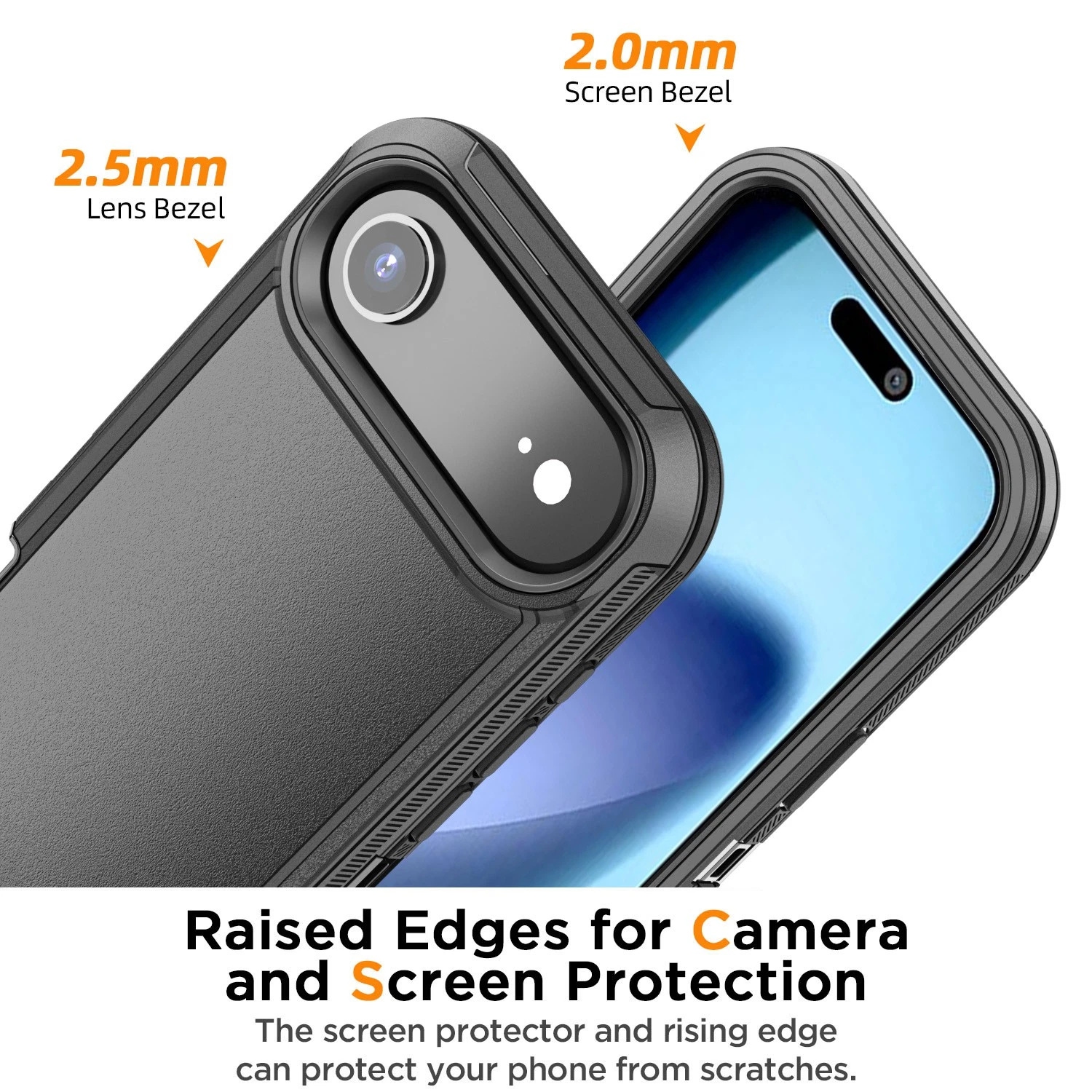[CS] Triple 3 Layers Shockproof Heavy Duty Defender Hard Case for iPhone 17 Air, Navy