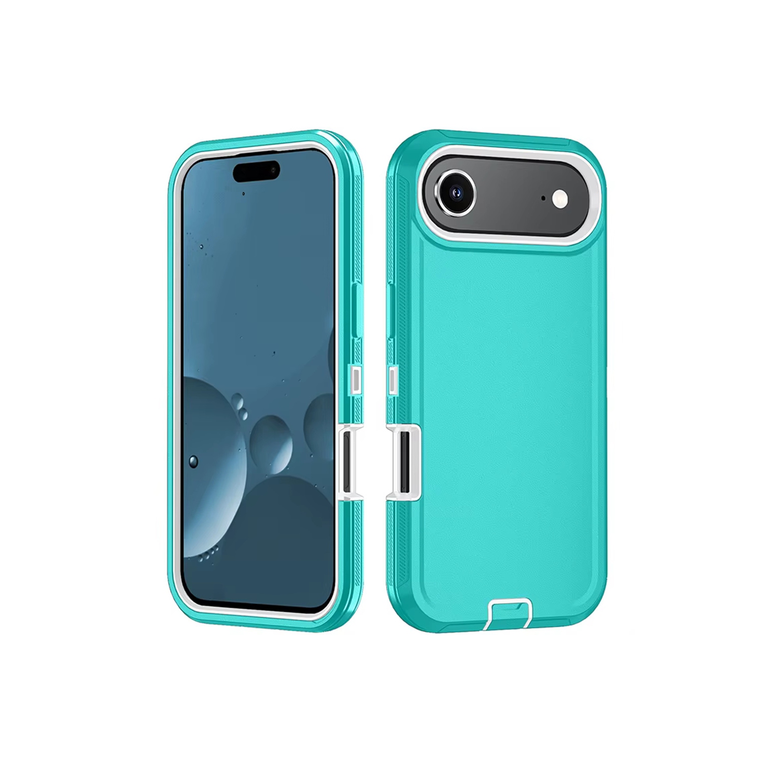 [CS] Triple 3 Layers Shockproof Heavy Duty Defender Hard Case for iPhone 17 Air, Teal