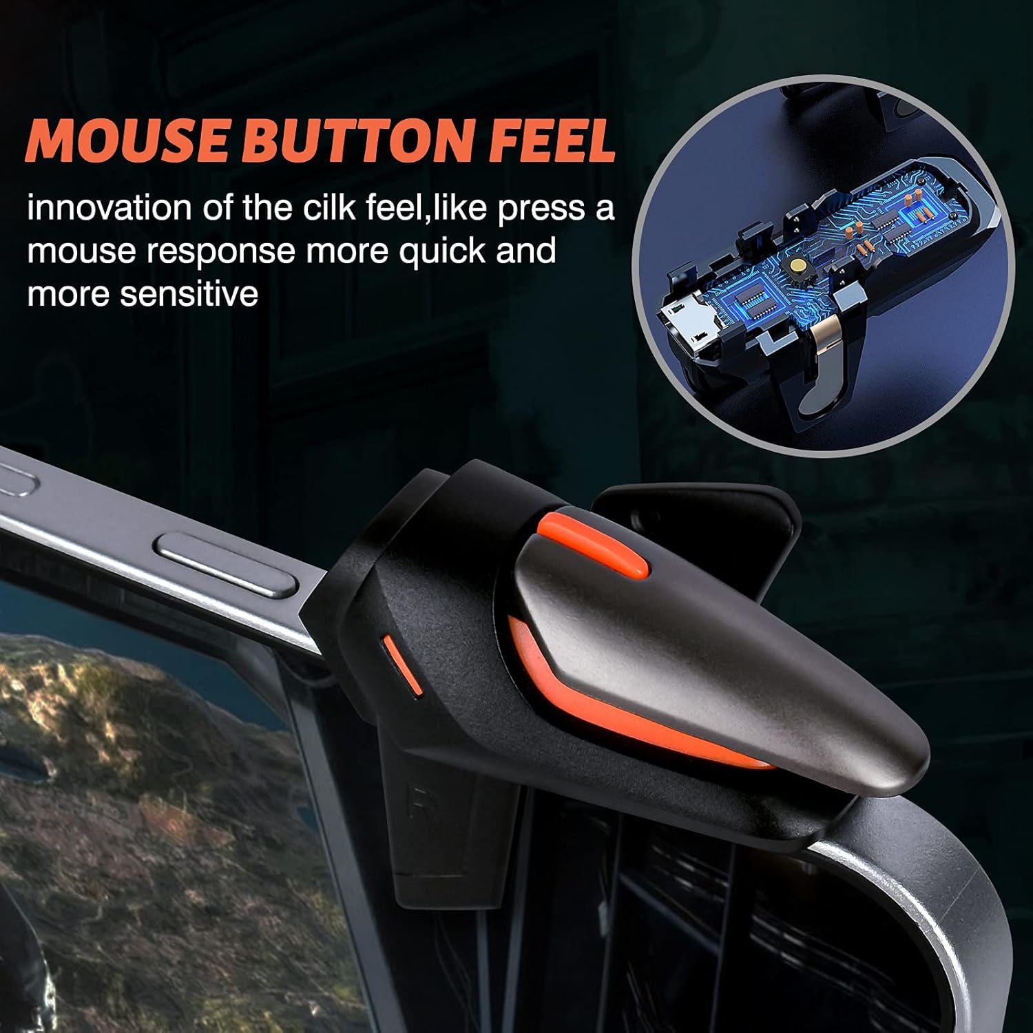 Newseego for PUBG Game Controller Trigger, [1 Pair] New Version Smart Phone Game Controller Gamepad Large Thickness, Sensitive Aim & Shoot PUBG