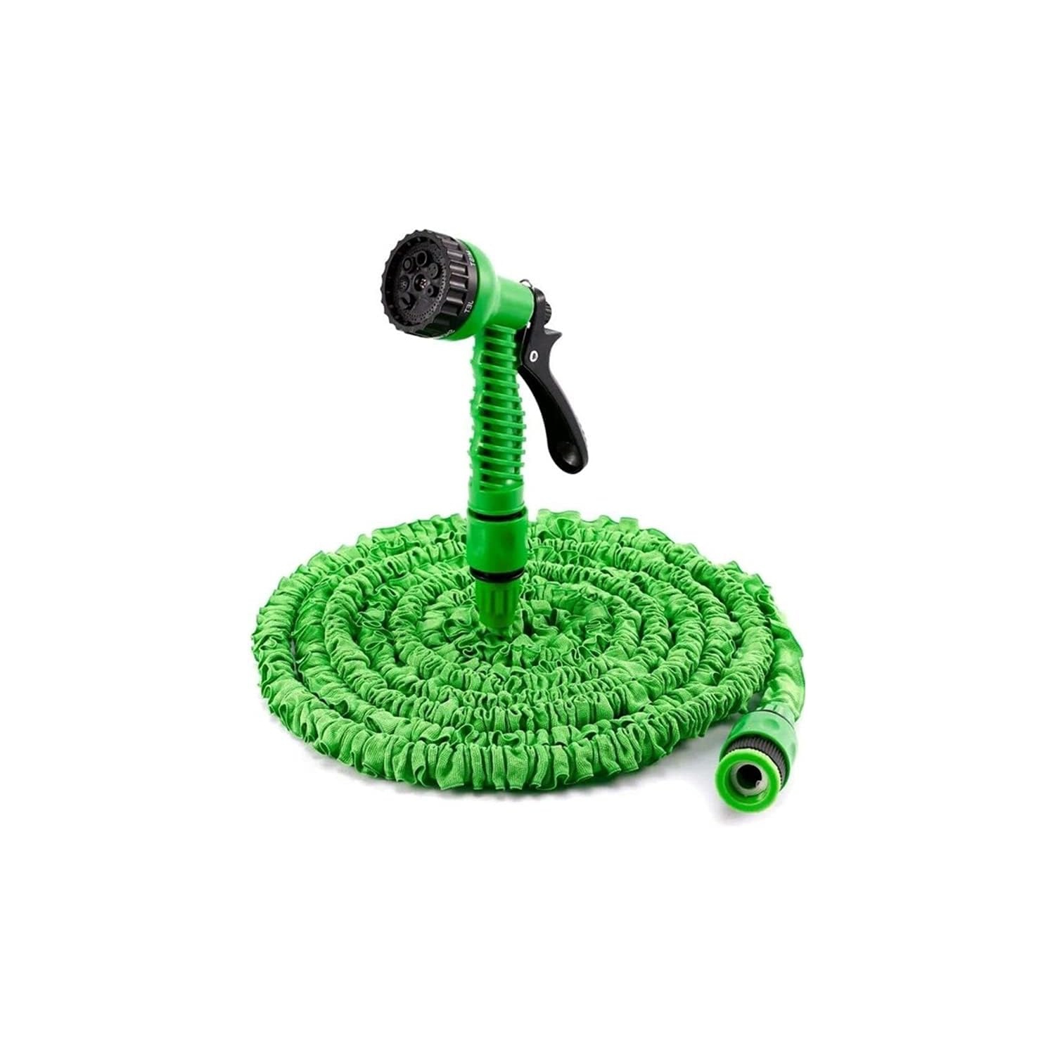 Green 100FT Flexible Magic Water Hose with 7 Function Spray Nozzle