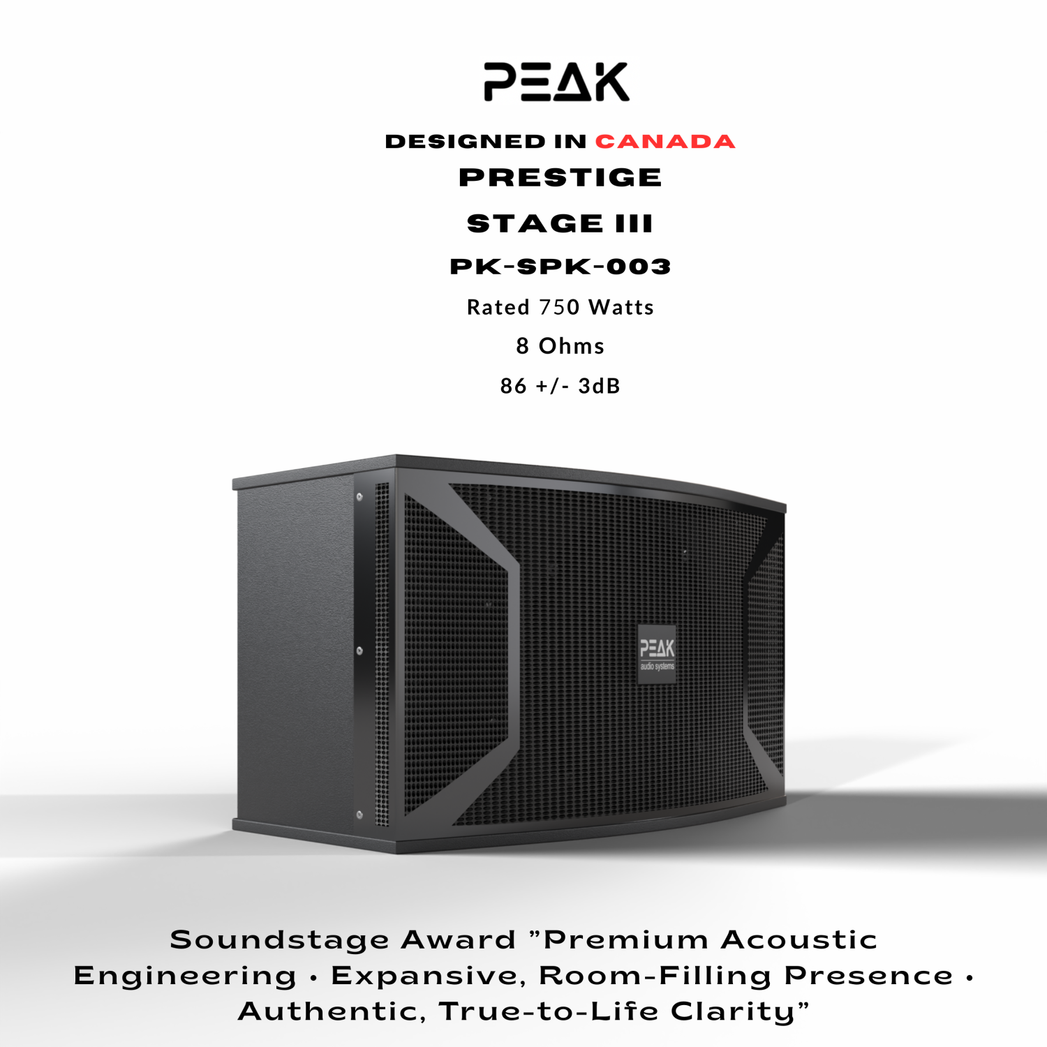 Système de karaoké ELITE Sonetto+ STAGE III DE PEAK Karaoke - 2000 W