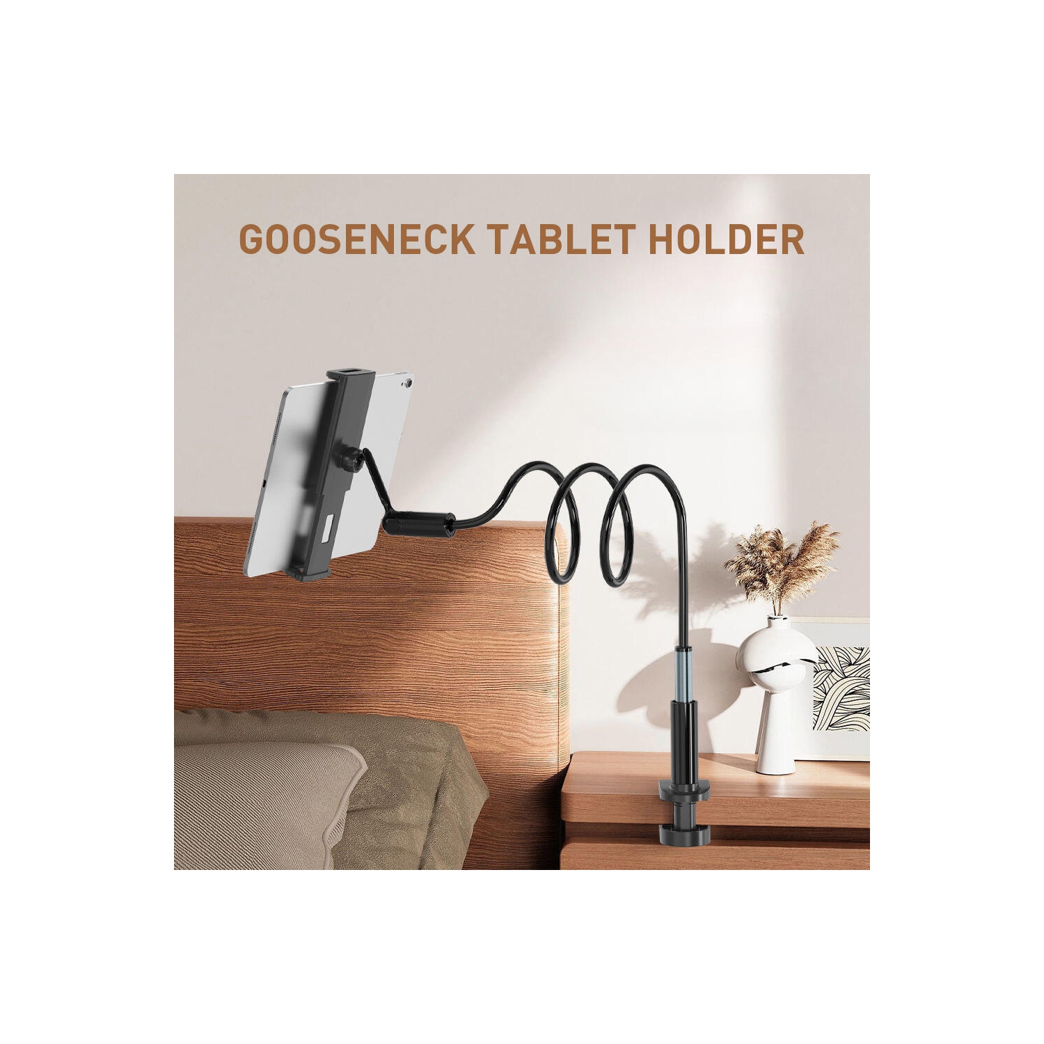Gooseneck Tablet Holder, Flexible and Adjustable Mobile Phone Holder with Long Arms