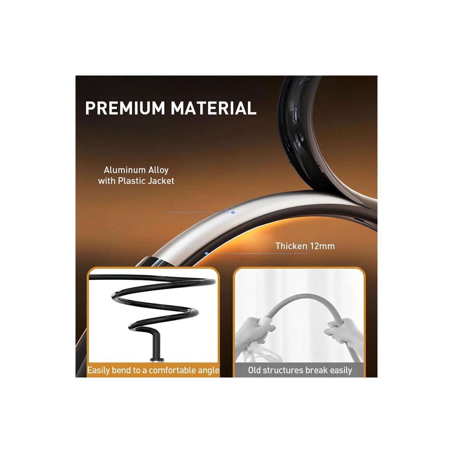 Gooseneck Tablet Holder, Flexible and Adjustable Mobile Phone Holder with Long Arms