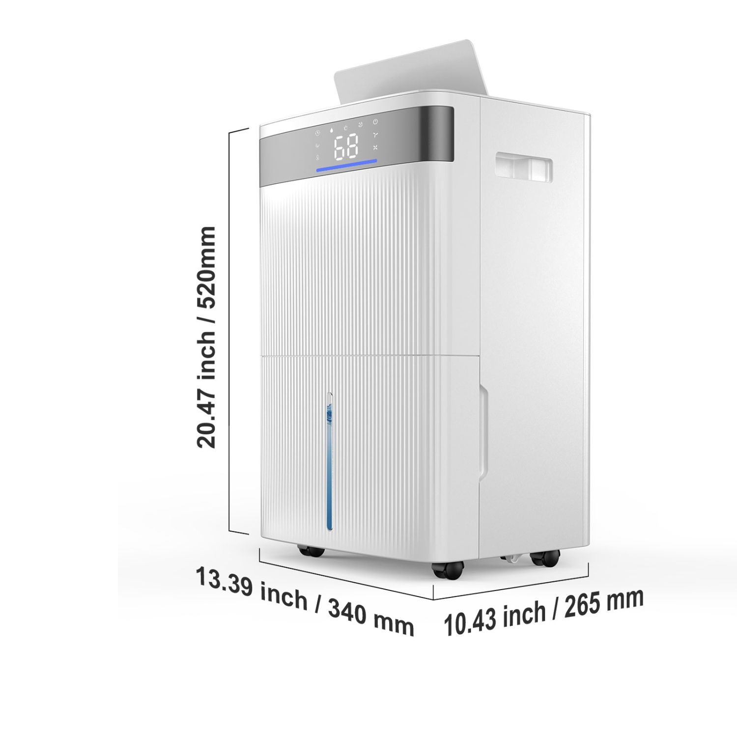 VEVOR 80 Pints Dehumidifier for Home & Basement, Drain Hose for Commercial & Industrial Use, Smart Humidity Control, Low Noise for Large Rooms,