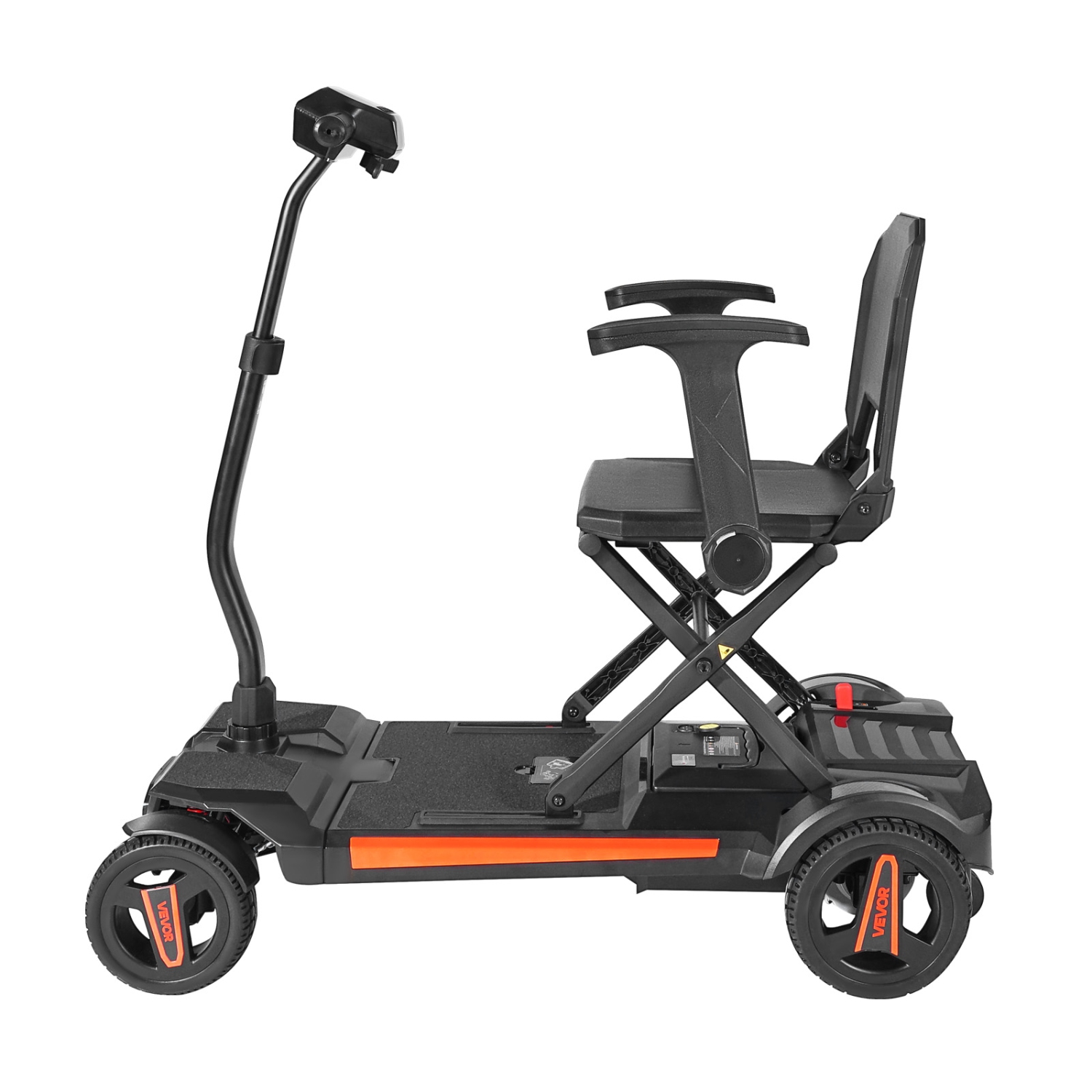 Trottinette électrique à 4 roues VEVOR 265LBS pour adultes et aînés, trottinette automatique repliable avec télécommande, clés CCP et longue portée