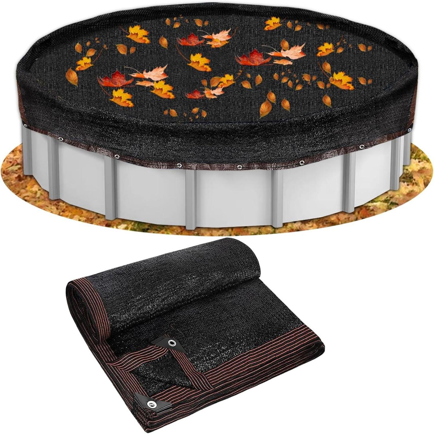 Filet d'abat-jour noir 26&nbsp;pi x 26&nbsp;pi, filet d'extérieur pour patio, balcon, port d'auto, remise