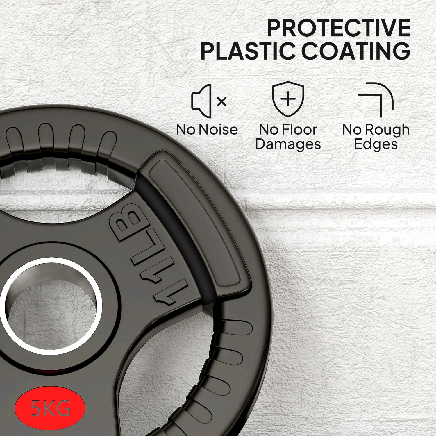 Ensemble de 2 disques Soozier, ensemble de poids de 2 po avec trois poignées pour haltérophilie et entraînement musculaire à domicile, 2