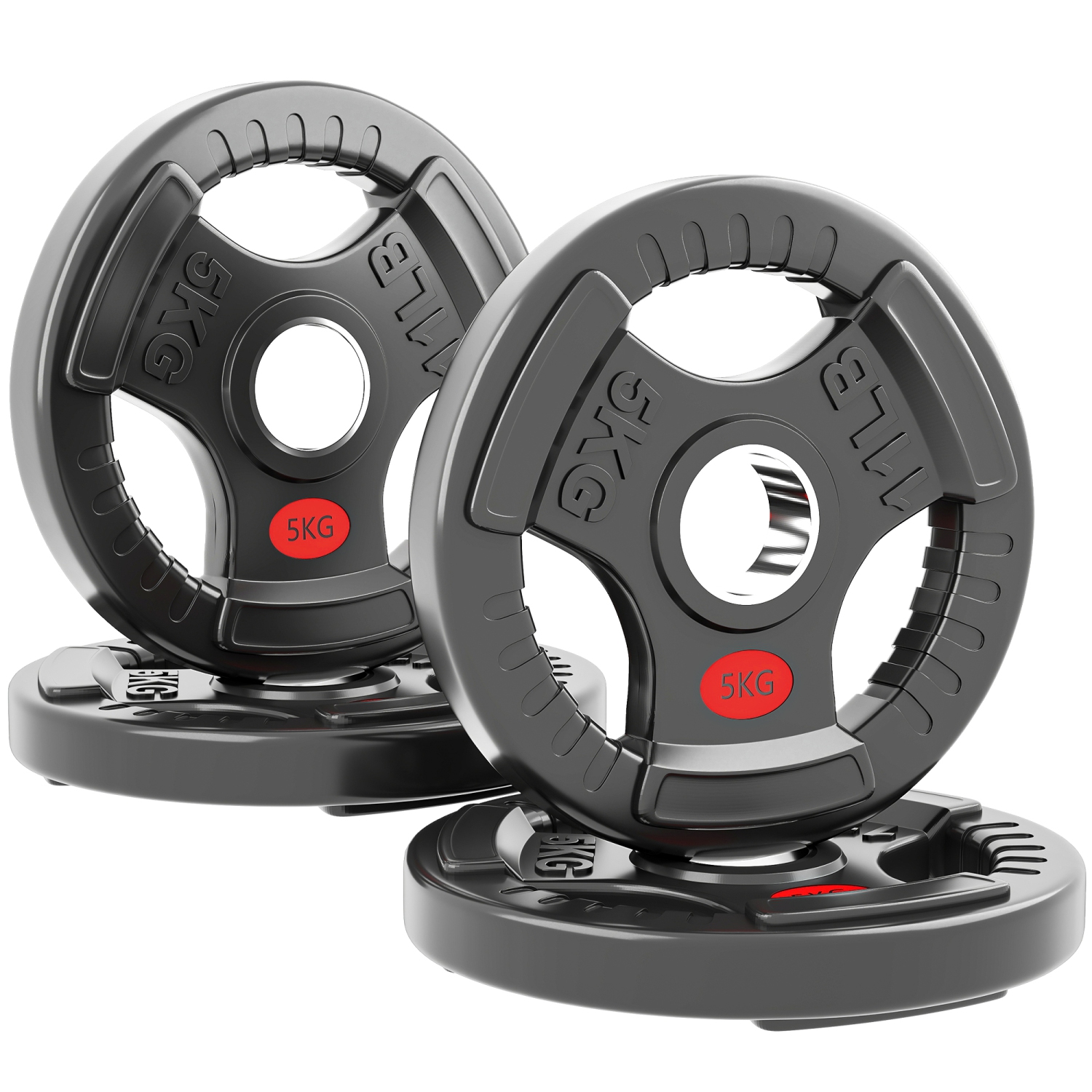 Ensemble de 4 disques Soozier, ensemble de poids de 2&nbsp;po avec trois poignées pour haltérophilie et entraînement musculaire à domicile, 4