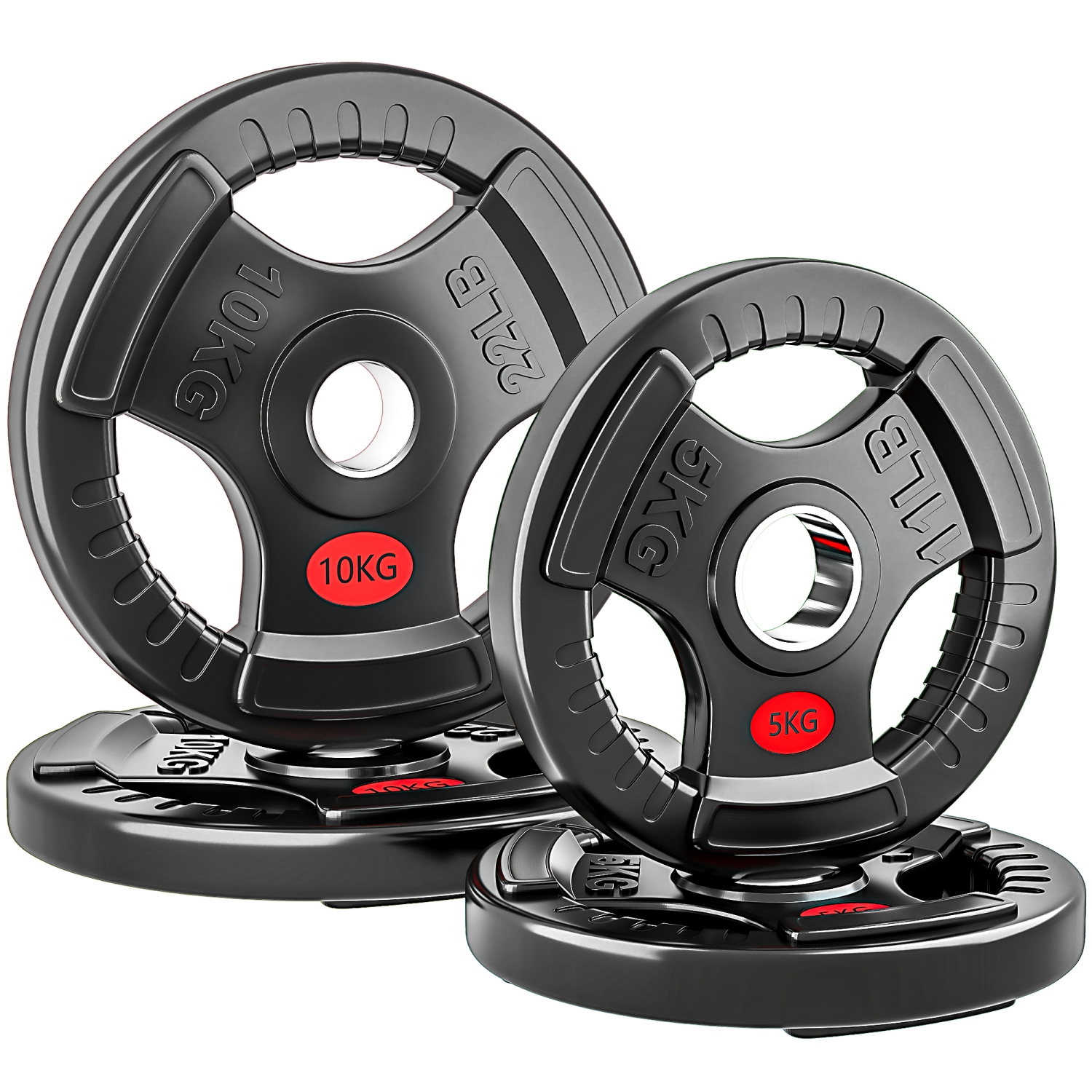 Ensemble de 4 disques Soozier, ensemble de poids de 2&nbsp;po avec trois poignées pour haltérophilie et entraînement musculaire à domicile, 2