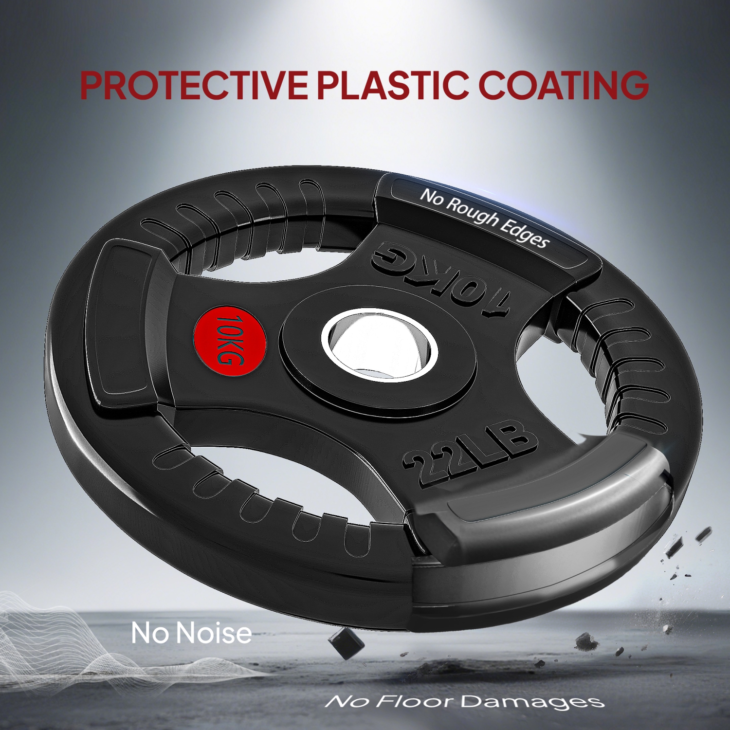 Ensemble de 4 disques Soozier, ensemble de poids de 2&nbsp;po avec trois poignées pour haltérophilie et entraînement musculaire à domicile, 2