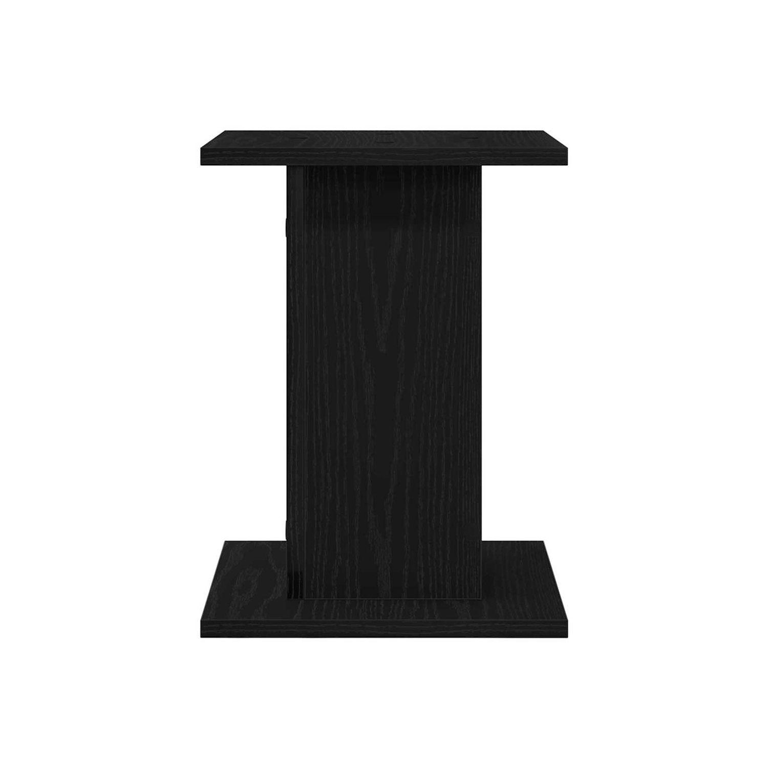 vidaXL Speaker Stands 2 pcs Black Oak 30 x 30 x 40 cm Engineered Wood
