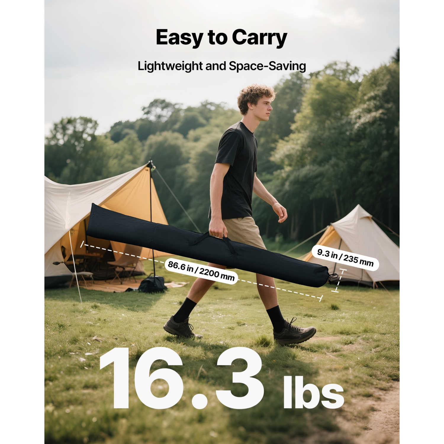 VEVOR 70 x 70 Inch Projector Screen with Stand,160° Wide Angle Indoor Outdoor Projection Screen, 1:1 4K HD Wrinkleless Portable Tripod Screens with