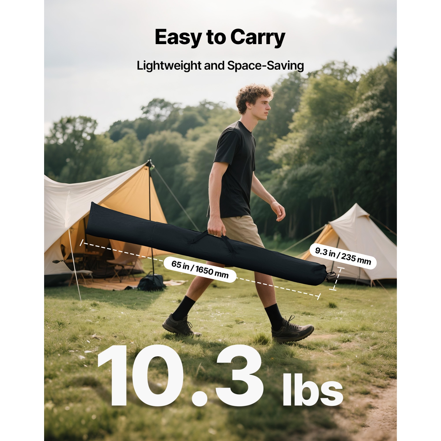 VEVOR 60 Inch Projector Screen with Stand, 160° Wide Angle Indoor Outdoor Projection Screen, 16:9 4K HD Wrinkleless Portable Tripod Screens with