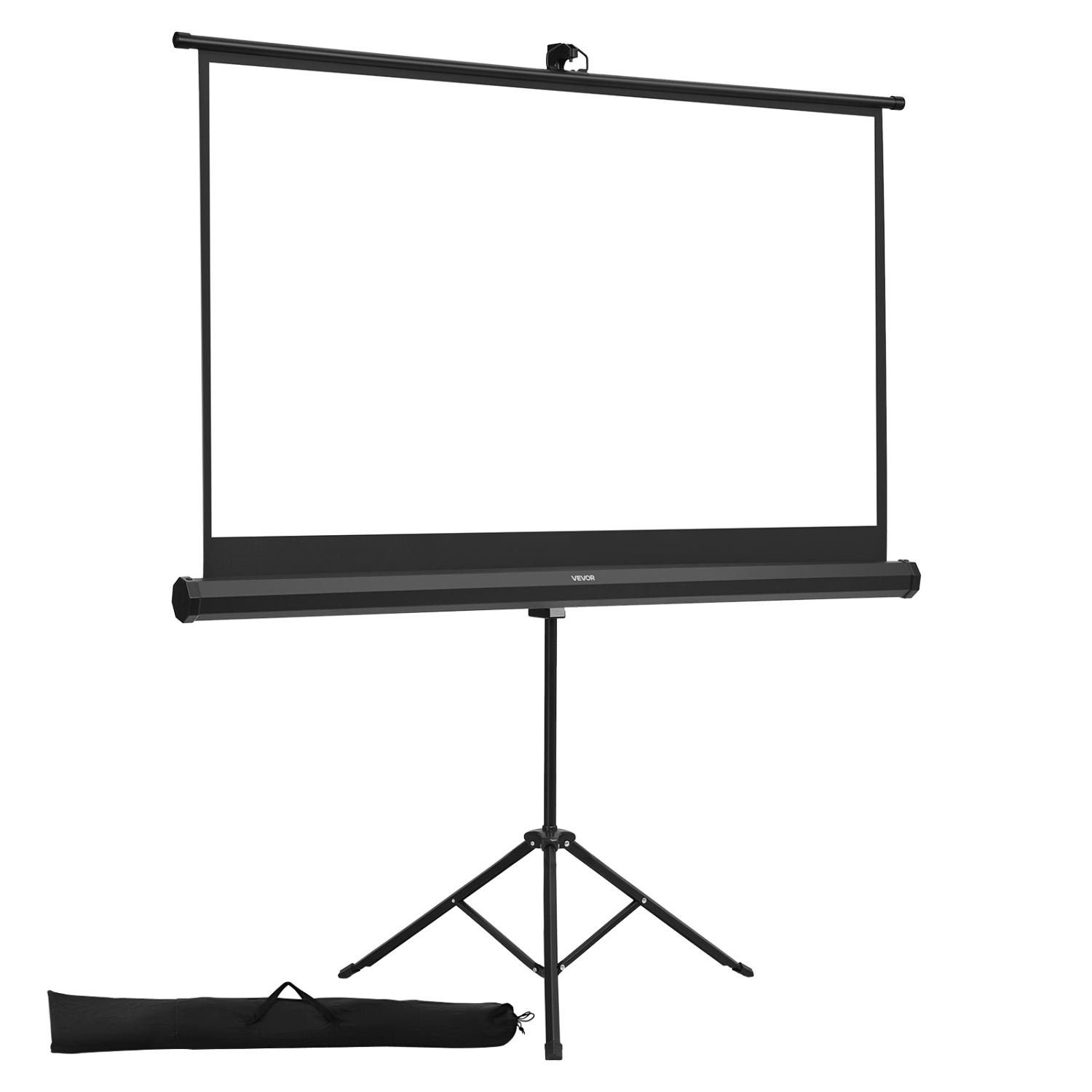 VEVOR 60 Inch Projector Screen with Stand, 160° Wide Angle Indoor Outdoor Projection Screen, 16:9 4K HD Wrinkleless Portable Tripod Screens with