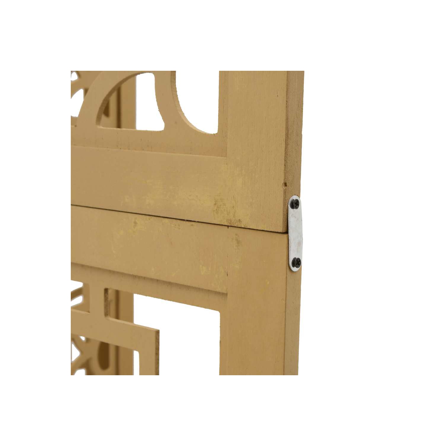 VidaXL – Séparateur de pièce à 3 panneaux en bois massif brun Paulownia