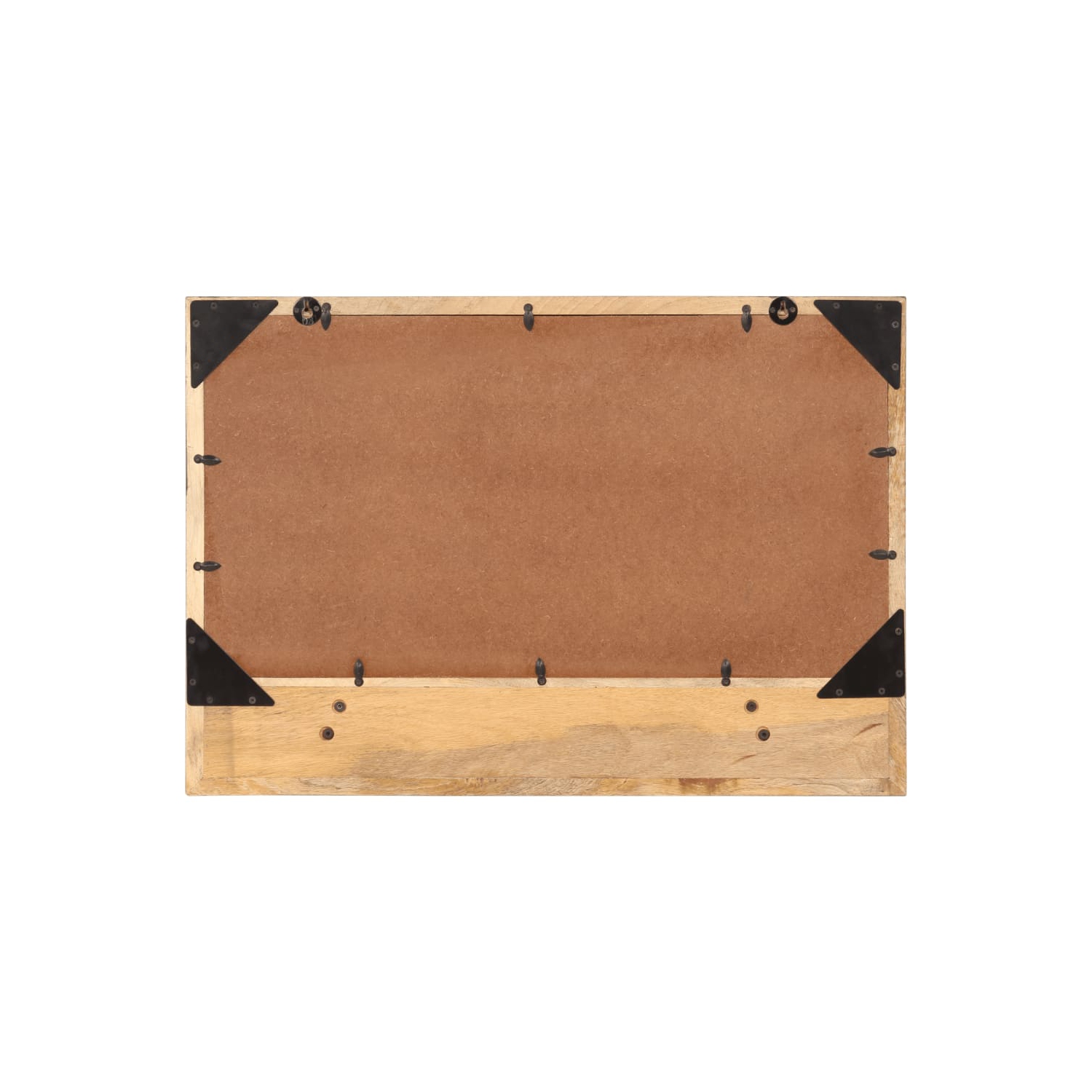 Miroir vidaXL avec tablette en verre 80 x 8 x 55 cm et mangue en bois massif