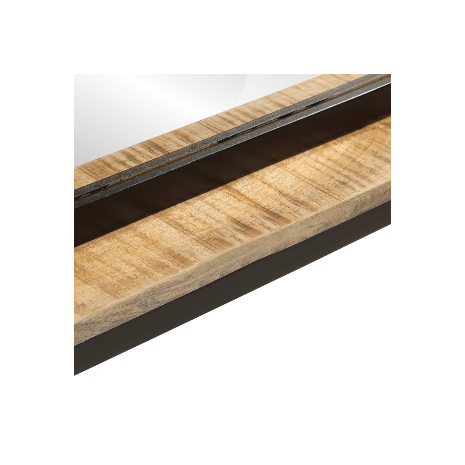 Miroir vidaXL avec tablette en verre 80 x 8 x 55 cm et mangue en bois massif