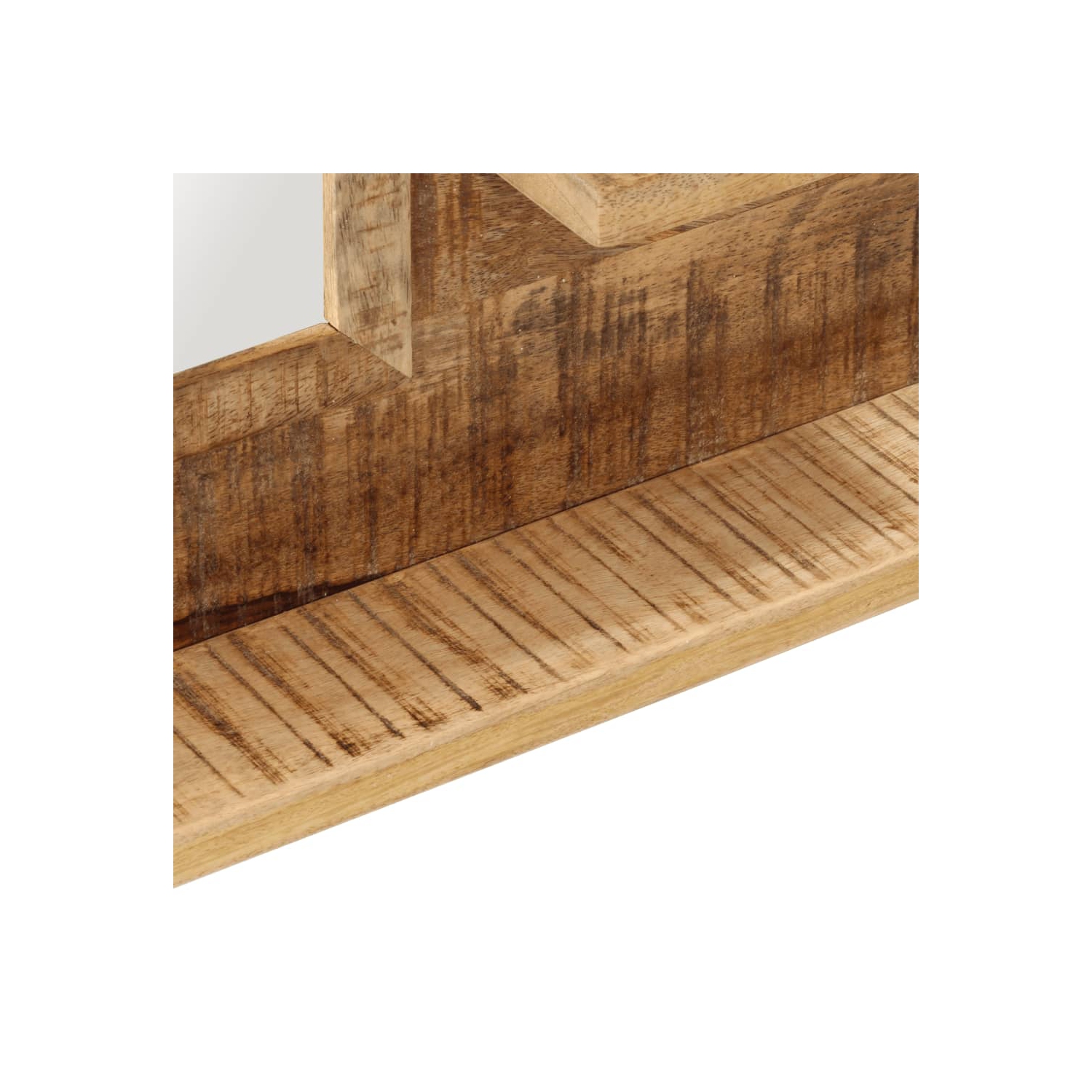 Miroir vidaXL avec tablettes en verre 80 x 8 x 55 cm et mangue en bois massif