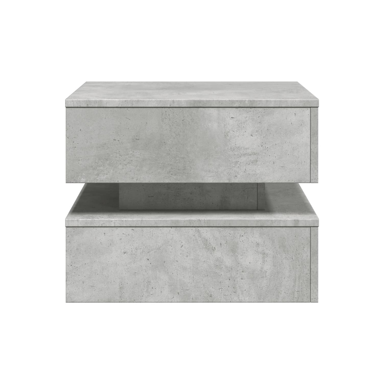 Table basse vidaXL avec lumières LED 50 x 50 x 40&nbsp;cm gris béton