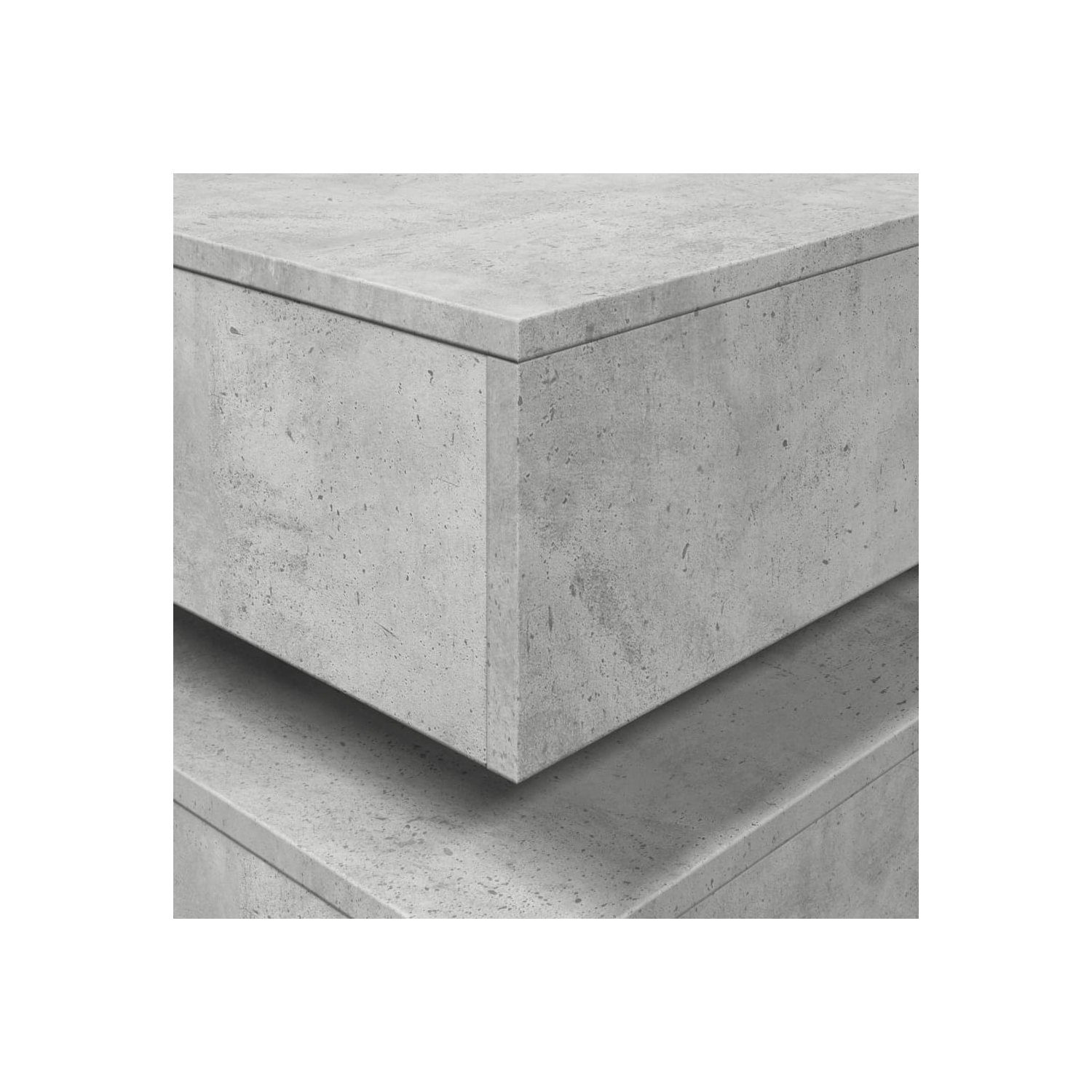 Table basse vidaXL avec lumières LED 50 x 50 x 40&nbsp;cm gris béton