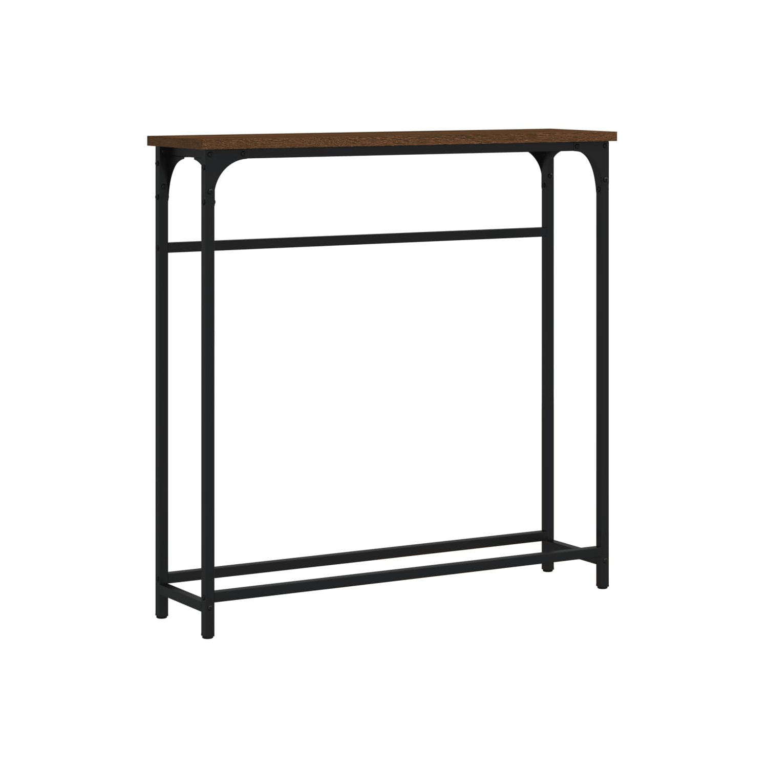 vidaXL Console Table Brown Oak 75x19.5x75 cm Engineered Wood