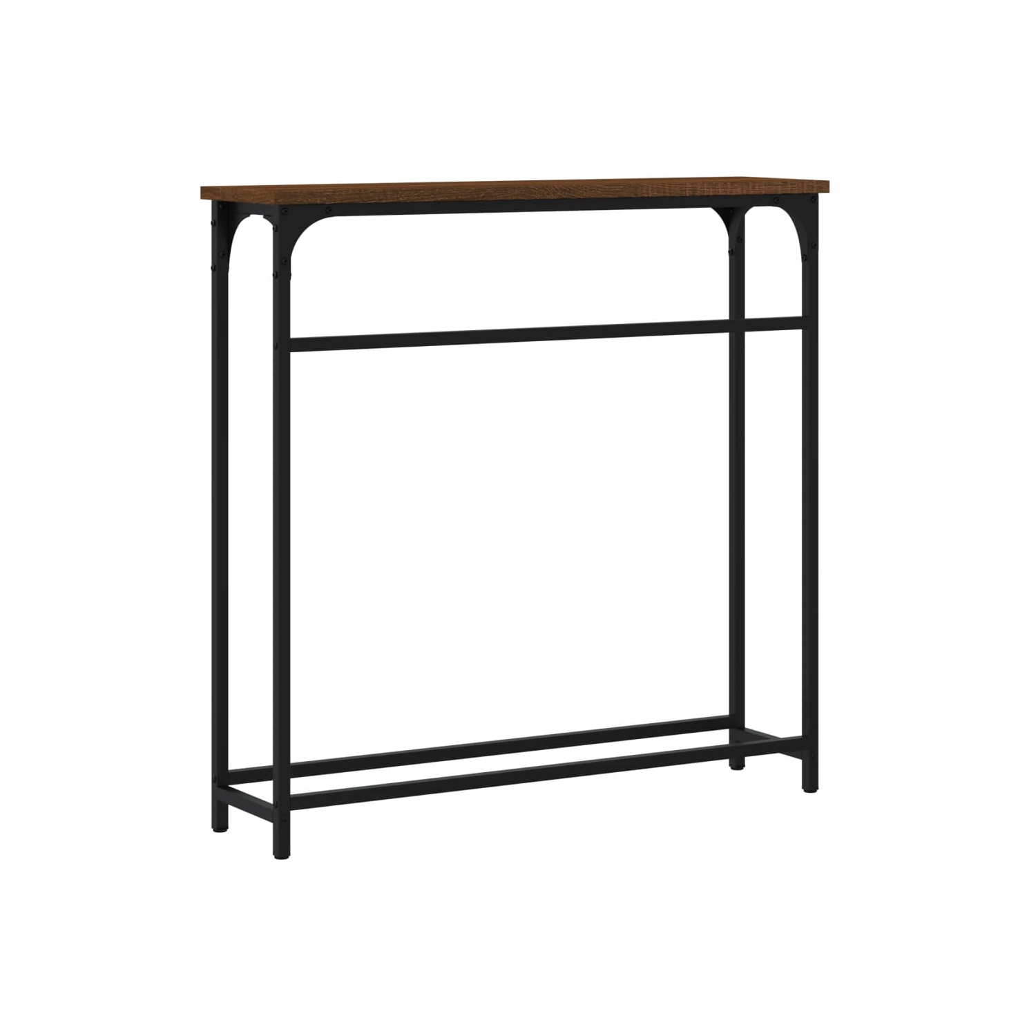 vidaXL Console Table Brown Oak 75x19.5x75 cm Engineered Wood