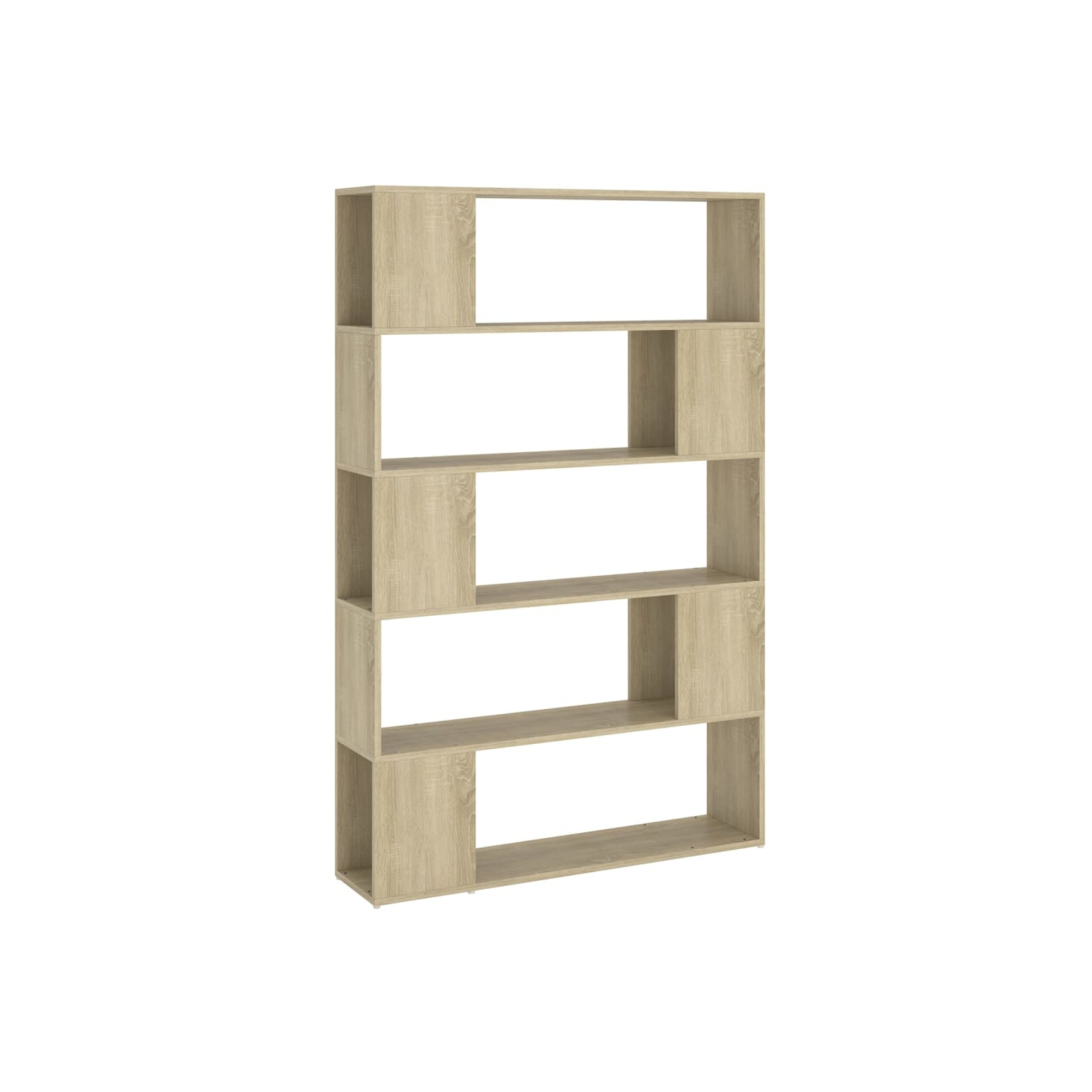 vidaXL Book Cabinet Room Divider Sonoma Oak 100x24x155 cm Engineered Wood