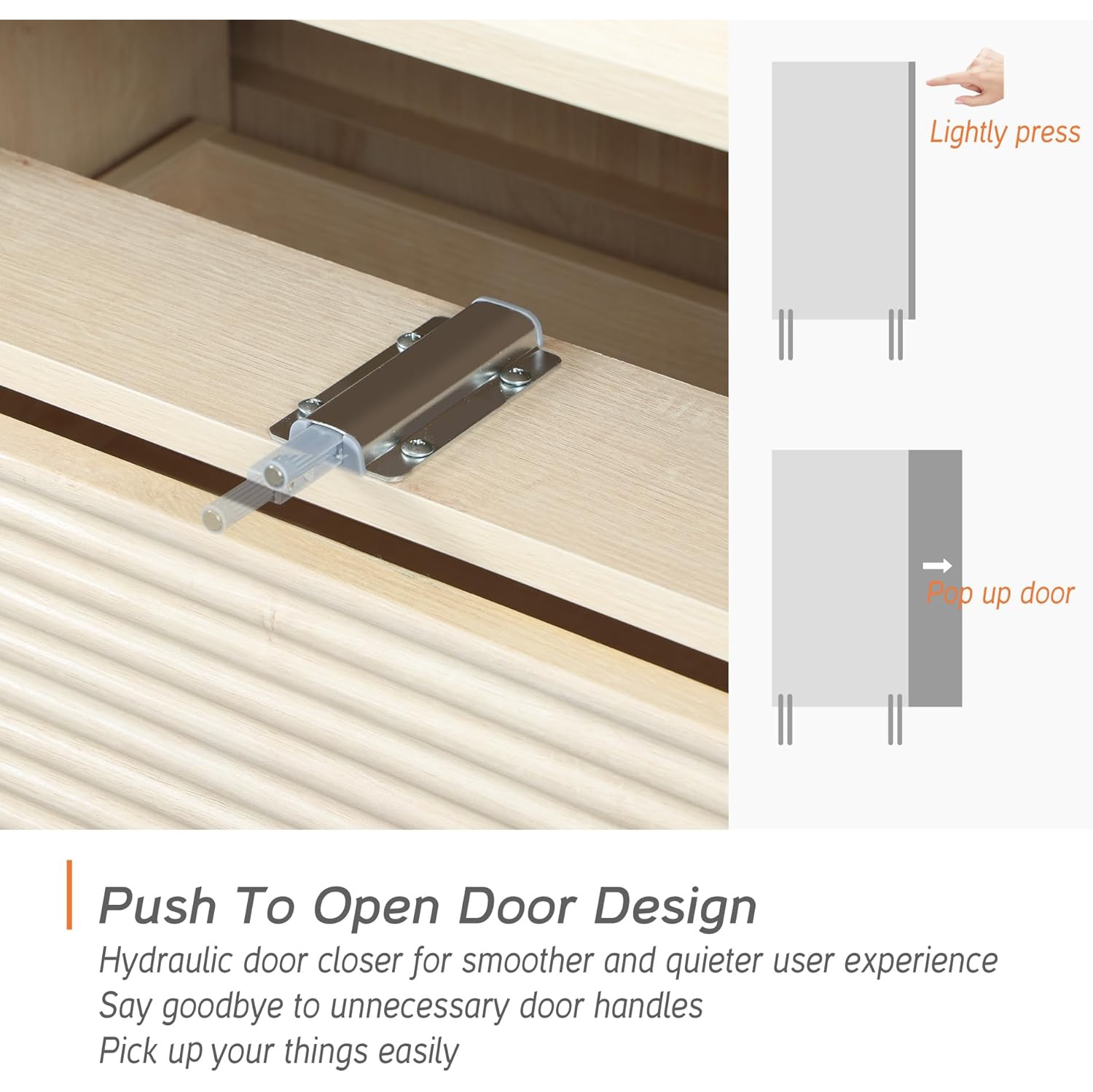 Commode cannelée à 6 tiroirs WAMPAT, commode moderne en bois de 47,2&nbsp;po de largeur pour chambre à coucher, table à langer avec rangement pour