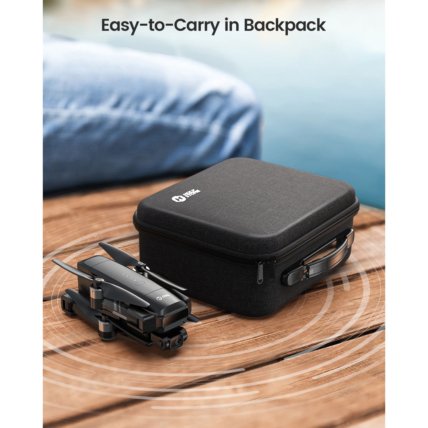 Drone GPS HS600 de Holy Stone avec caméra 4K EIS pour adultes, cardan à 2 axes, portée de 10000&nbsp;pi, 56&nbsp;Min temps de vol HUVI 2 piles,