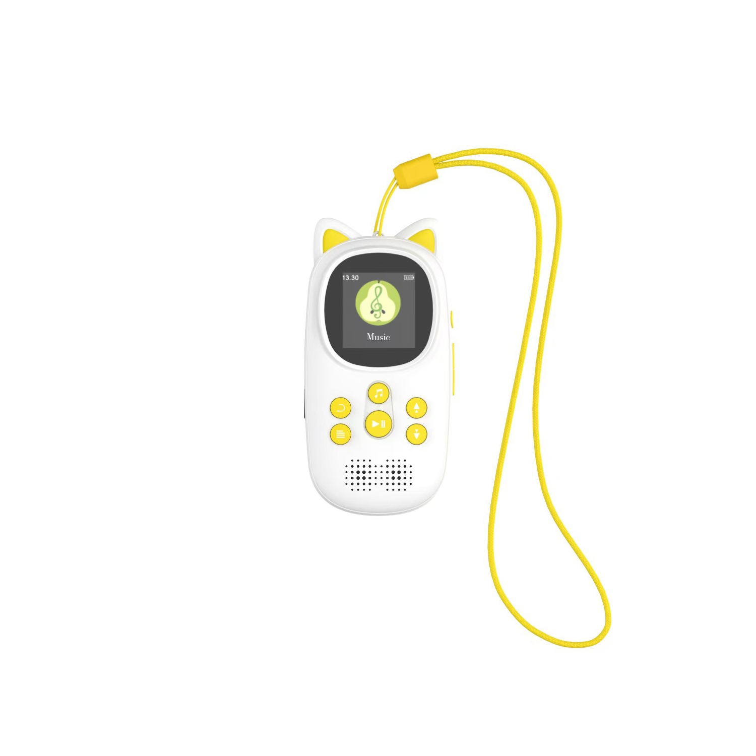 Lecteur de musique MP3 portatif externe Bluetooth MP4 1,44&nbsp;po - Jaune