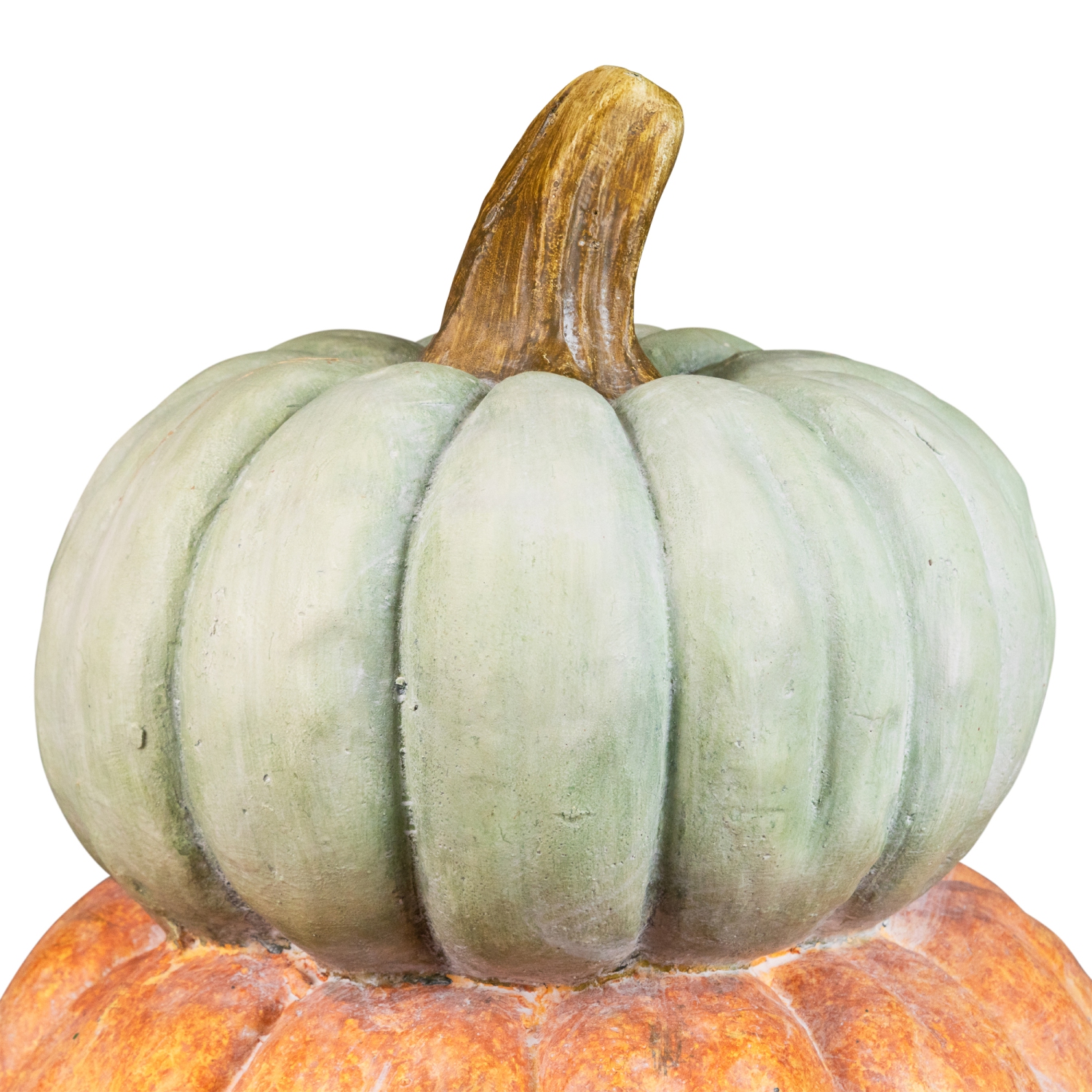 Tri-Color Pumpkin Stack Tower Fall Harvest Decoration - 19"