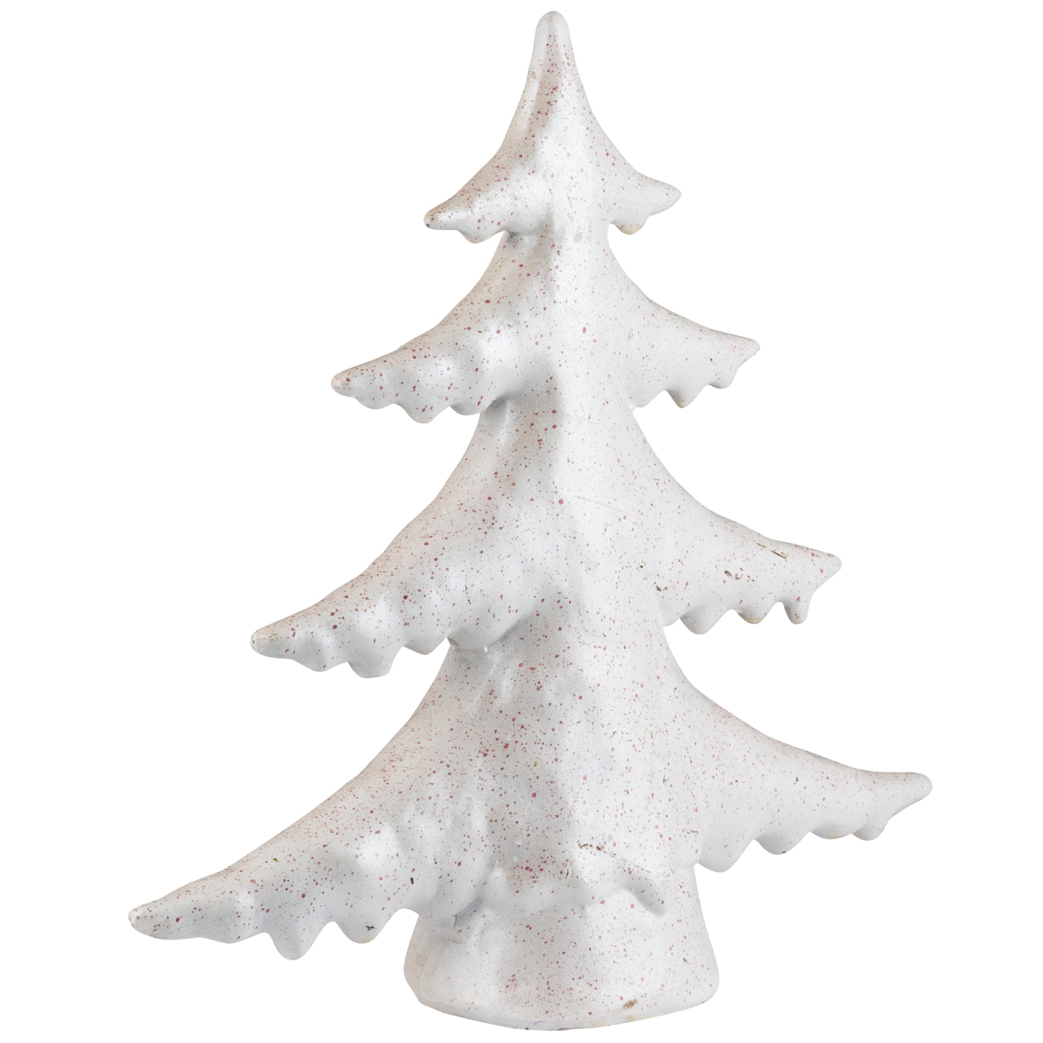 Shiny Speckled Christmas Tree Tabletop Decoration - 10" - White
