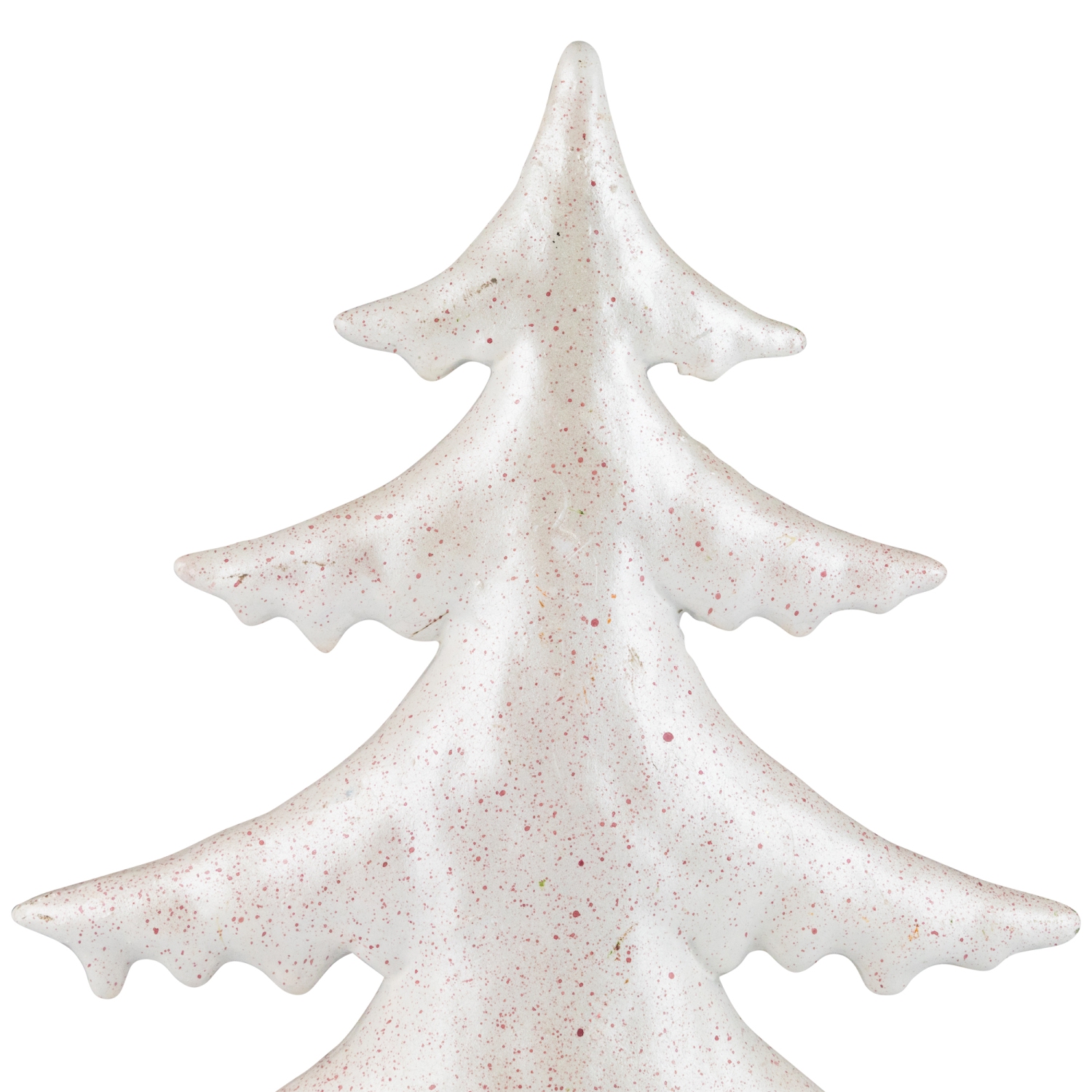 Shiny Speckled Christmas Tree Tabletop Decoration - 10" - White