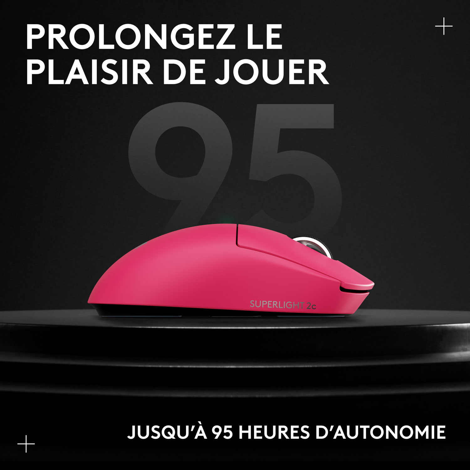 Logitech G PRO X Superlight 2 Compact 44000 DPI Wireless HERO 2 Gaming Mouse - Magenta