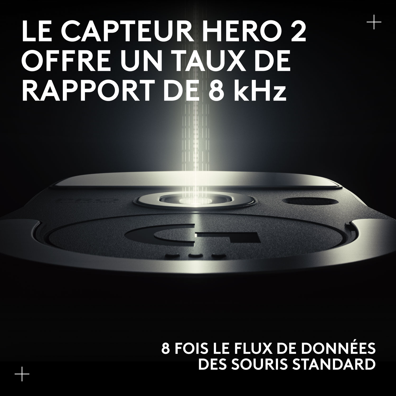 Souris de jeu sans fil compacte 44 000 ppp PRO X Superlight 2 à capteur HERO 2 de Logitech G - Blanc